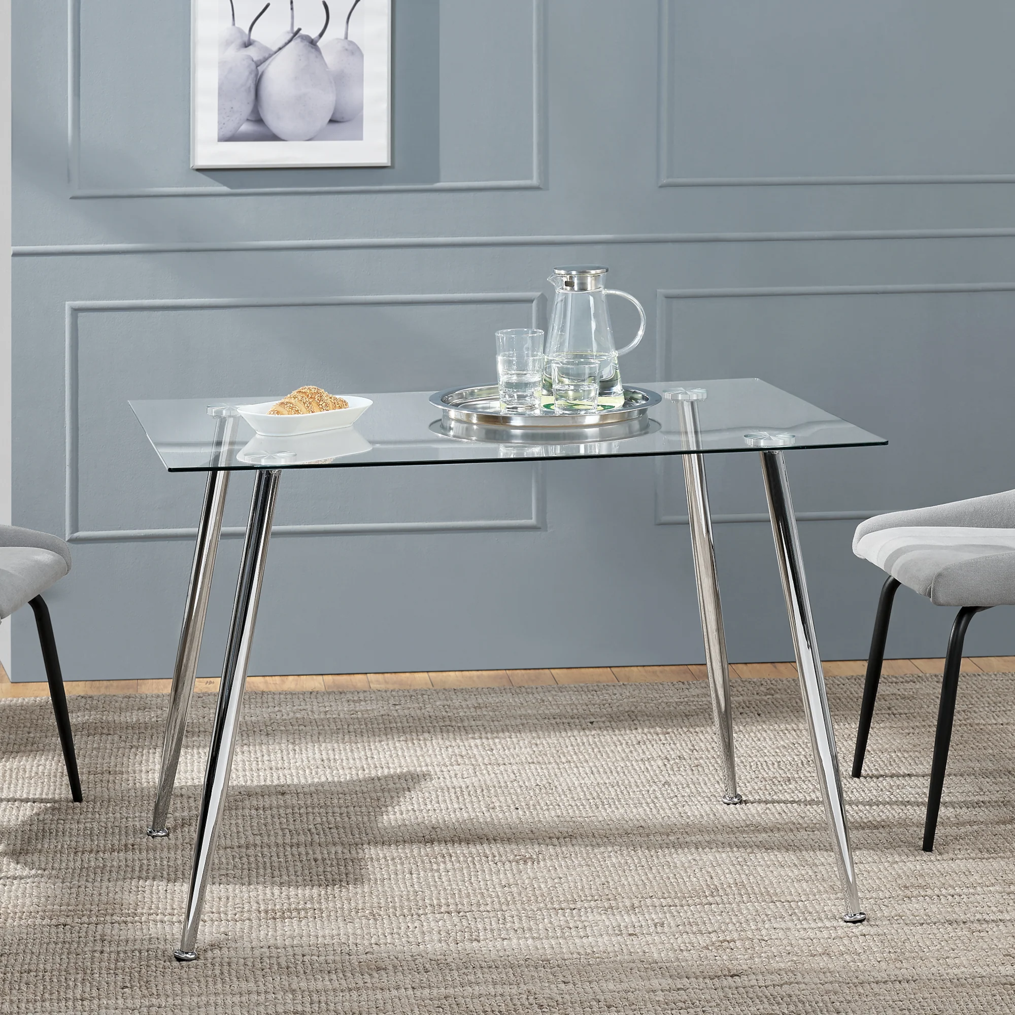 [en.casa] Glazen tafel Hyrynsalmi 75x110x70 cm - 2 varianten - Image 3