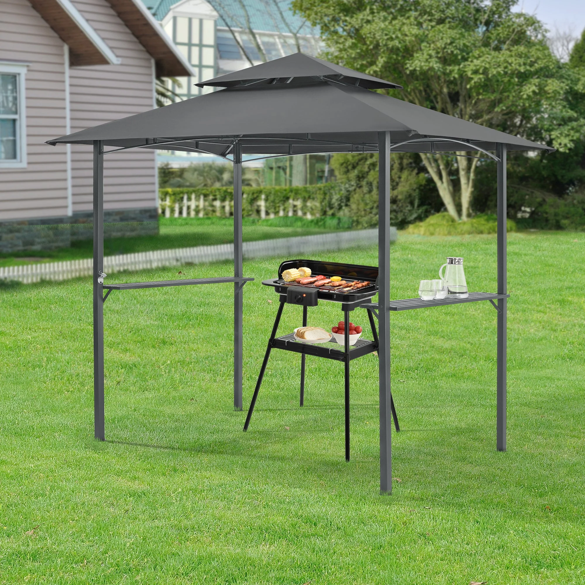 Steakhouse BBQ paviljoen 250x241x151 cm brandvertragend - Image 2