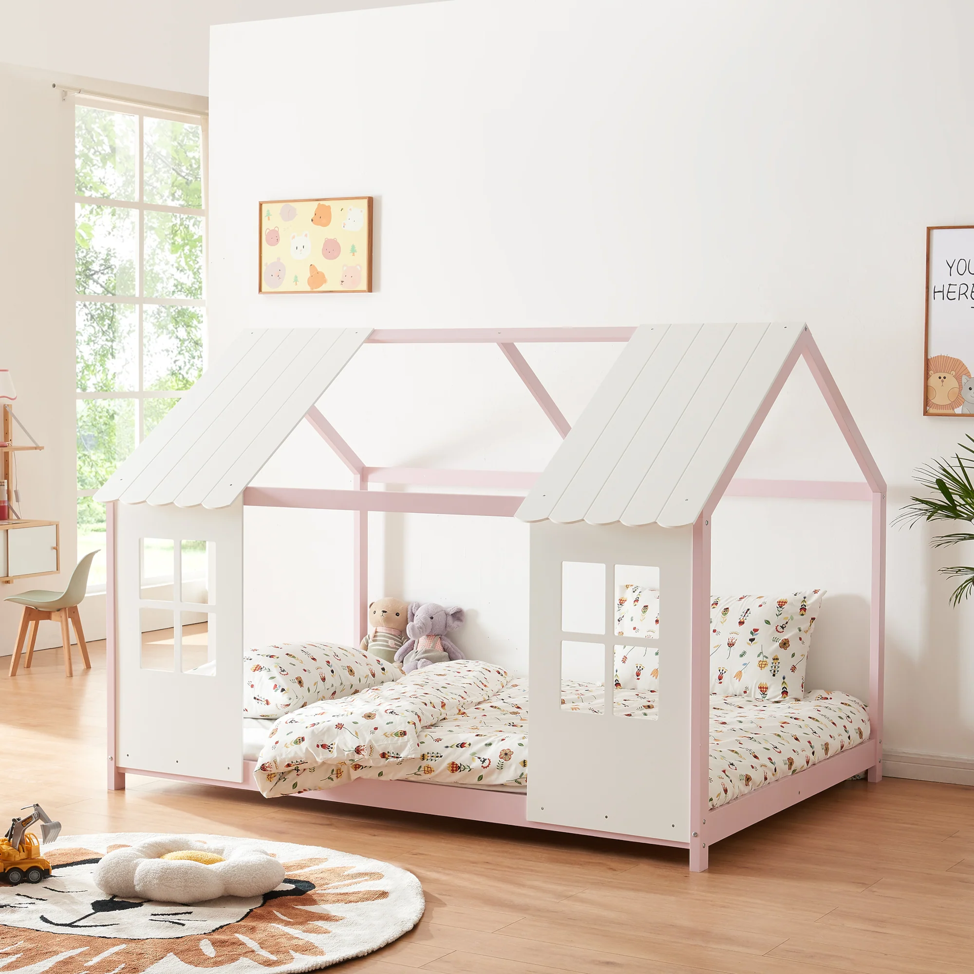 Kinderbed Tostedt huisbed grenen [en.casa] - Image 2