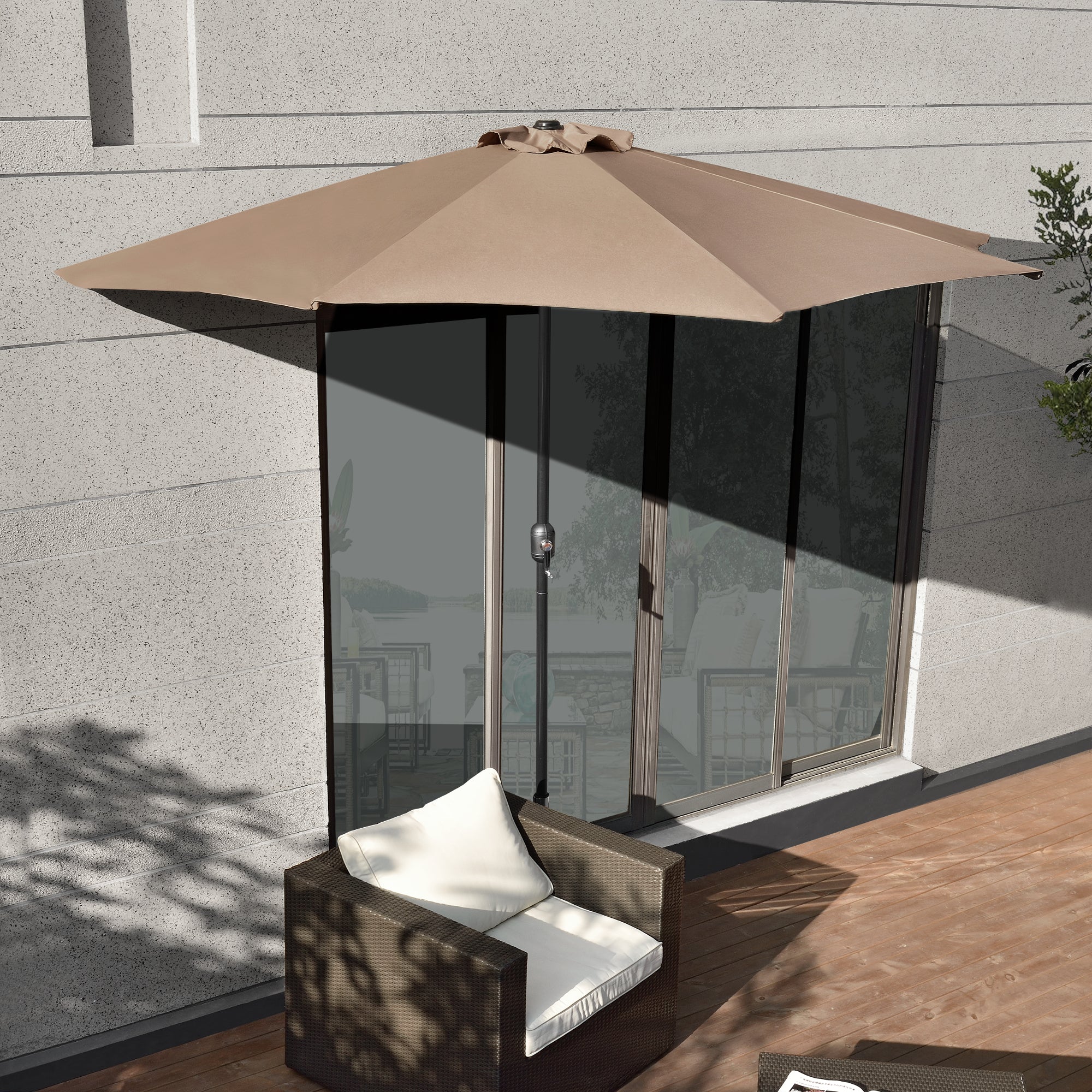 [casa.pro] Parasol halfrond voor balkons of terrassen 300x150x230 - 4 varianten - Image 6