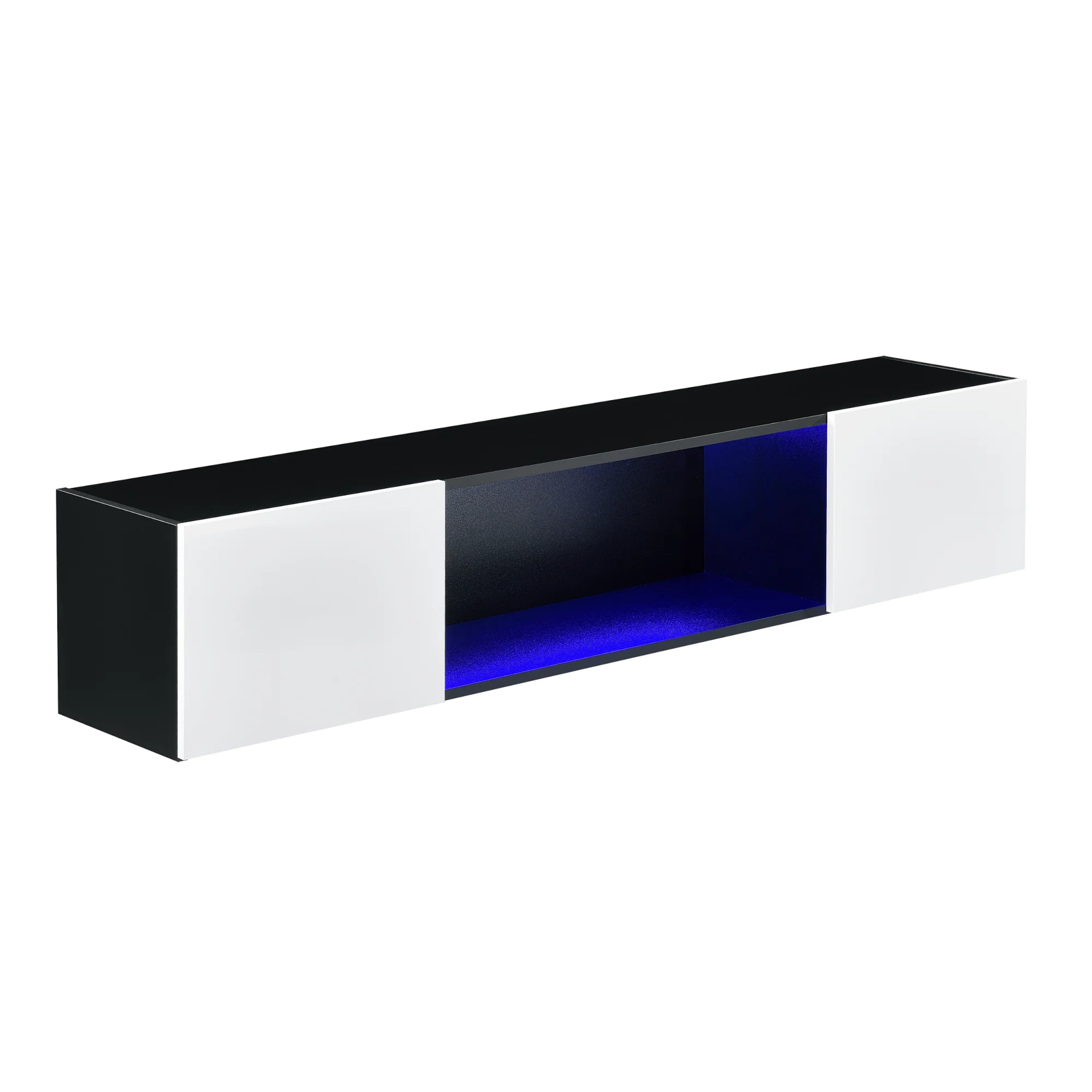 Zwevend kastje Thabong met LED verlichting 150x30x30 cm