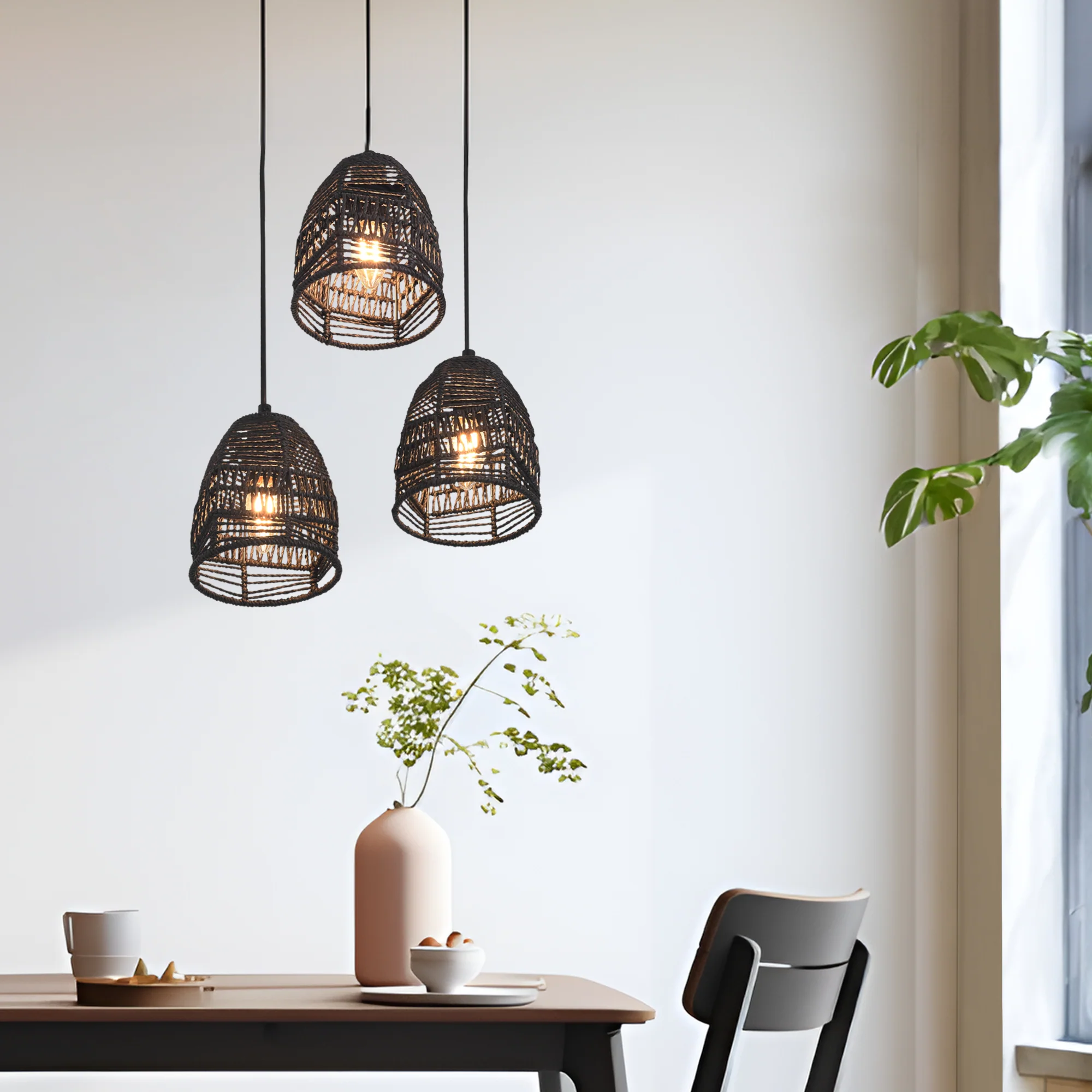 Design hanglamp Andover 3xE14 zwart lux.pro
