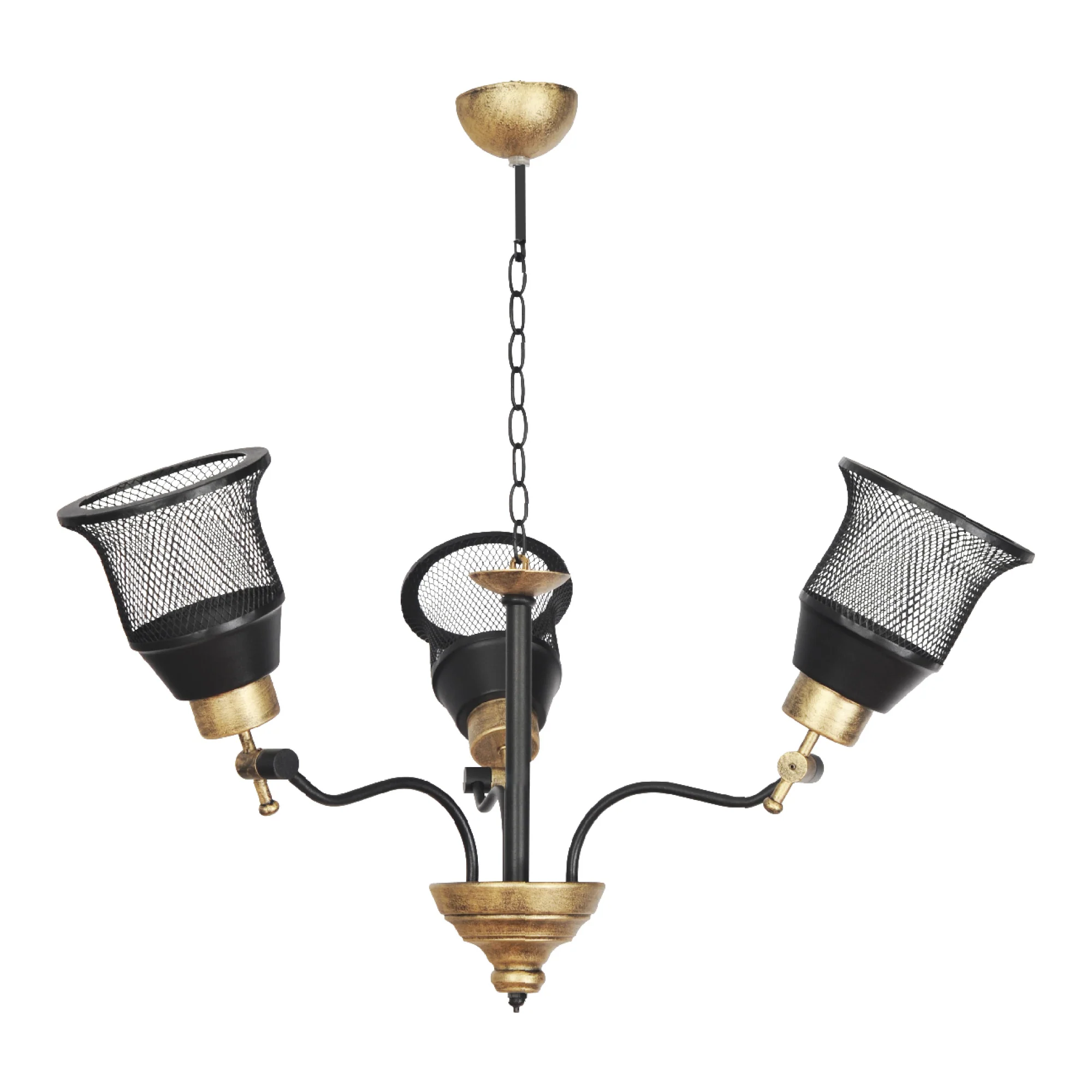 lux.pro Hanglamp Langport E27 zwart en goudkleurig - 2 varianten - Image 3