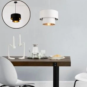 Design hanglamp Lopar 149 cm metaal en stof E27 - verschillende kleuren en maten