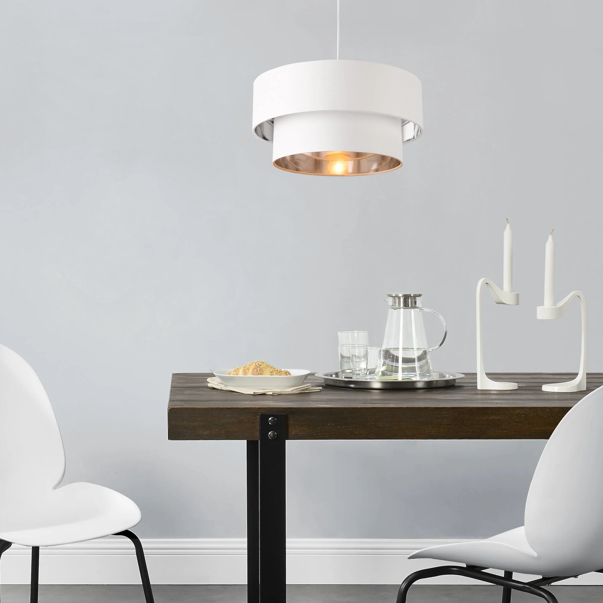 Design hanglamp Lopar 149 cm metaal en stof E27 - verschillende kleuren en maten - Image 6
