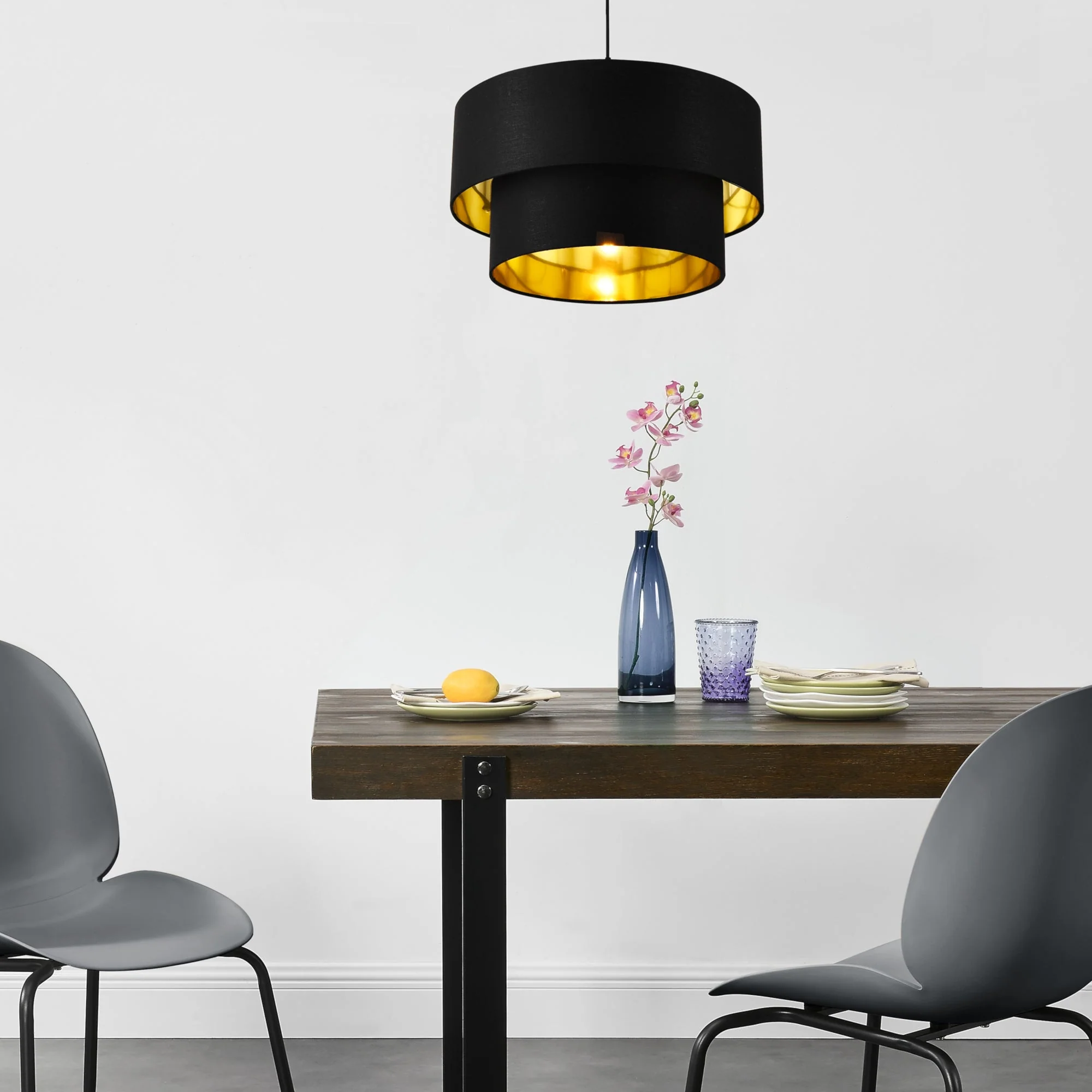 Design hanglamp Lopar 149 cm metaal en stof E27 - verschillende kleuren en maten - Image 8