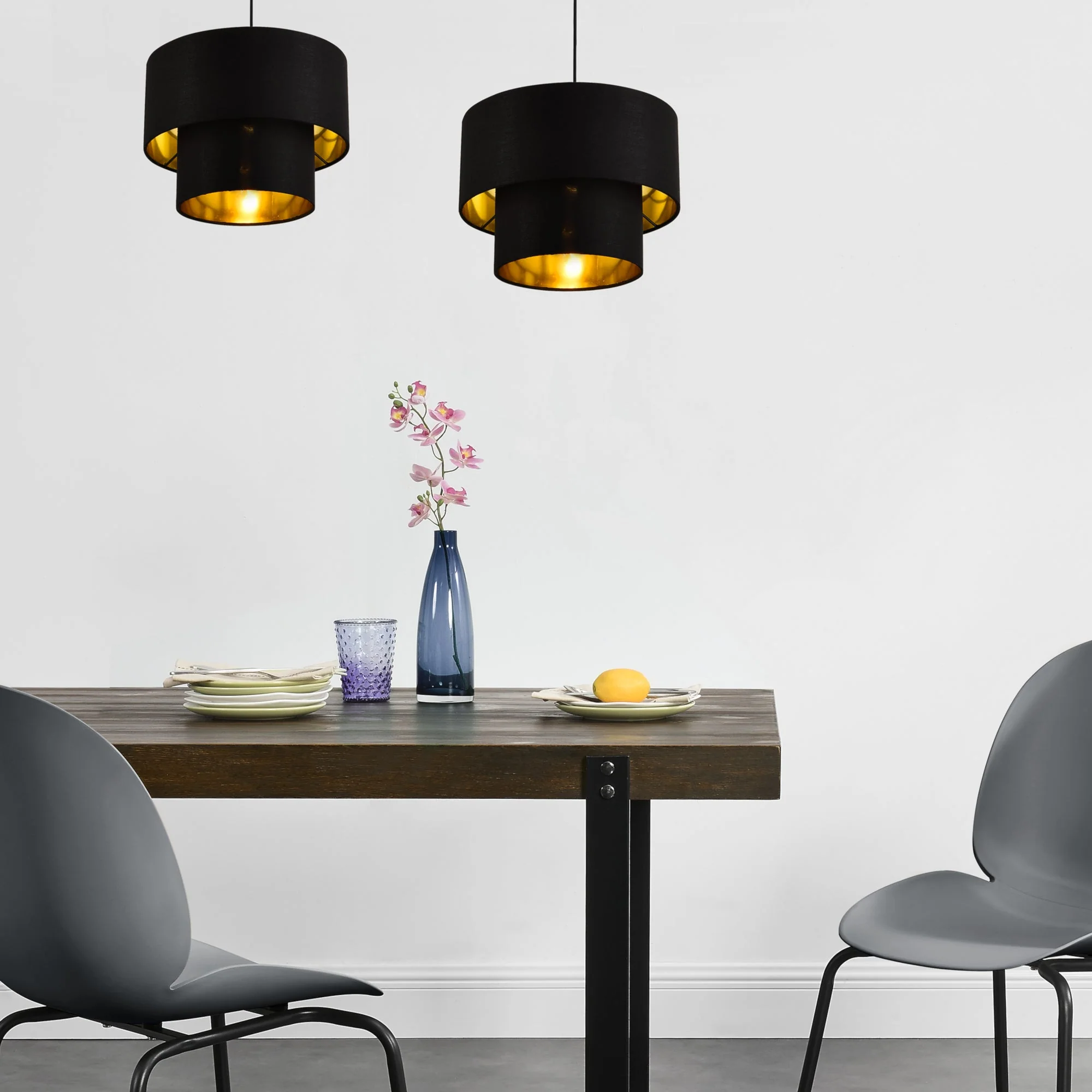 Design hanglamp Lopar 149 cm metaal en stof E27 - verschillende kleuren en maten - Image 9