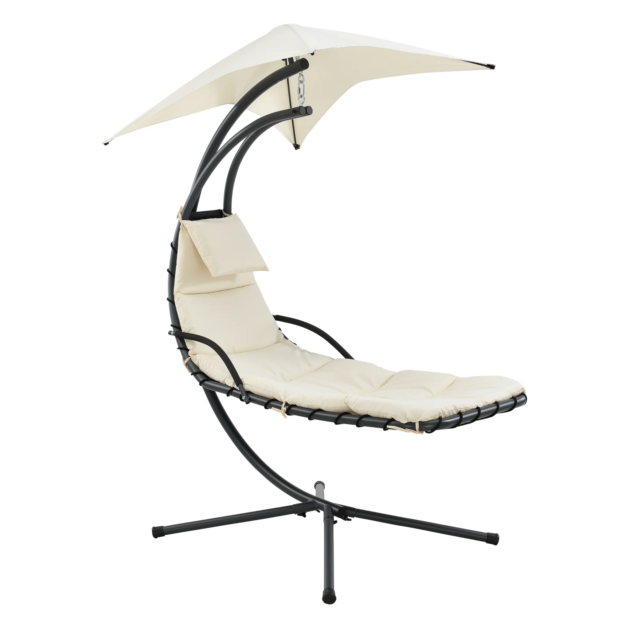 Hangmat met luifel en standaard 166x116x210 cm - 3 varianten - Image 4