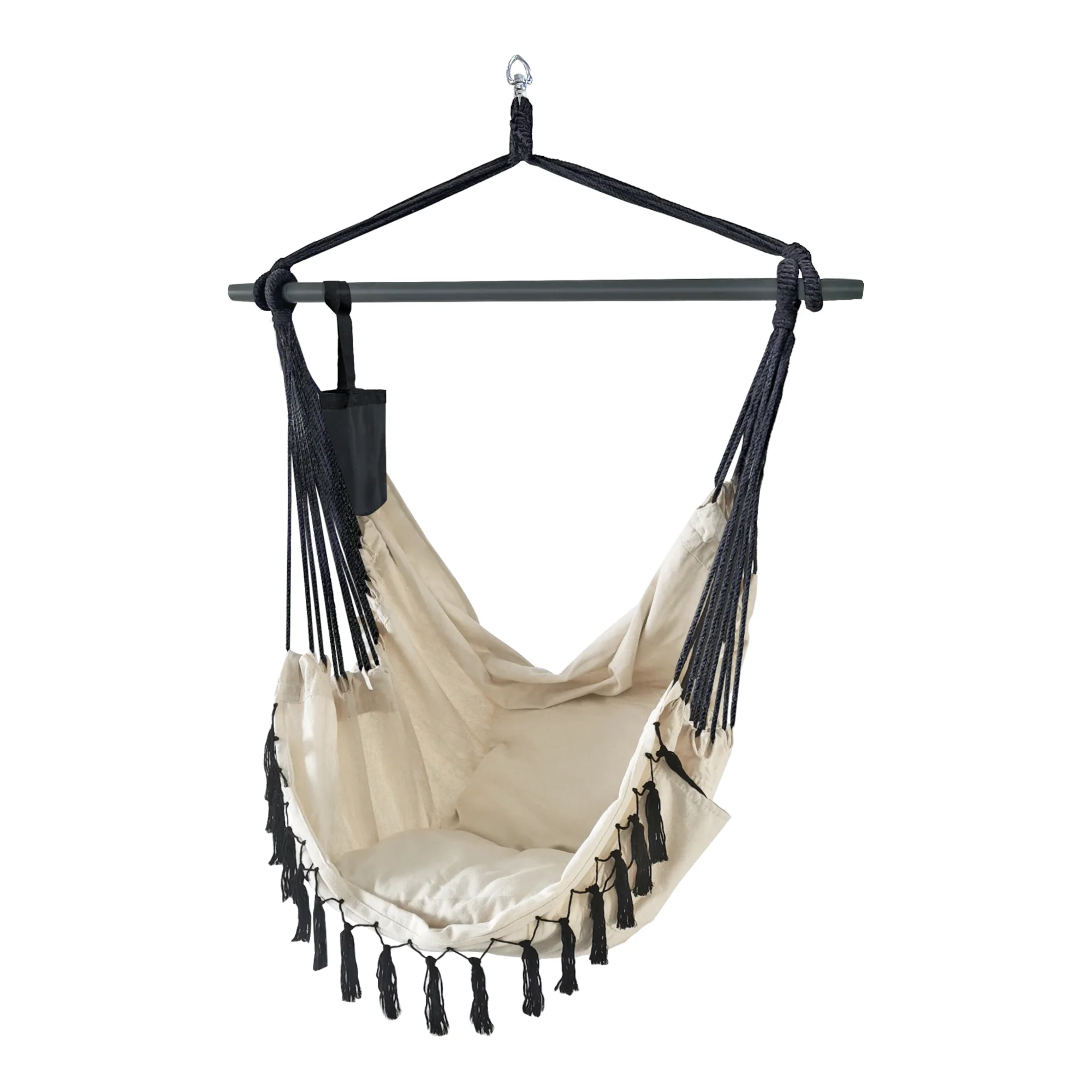 [en.casa] Hangstoel Aranga met 2 kussens max 120 kg - 2 varianten - Image 3