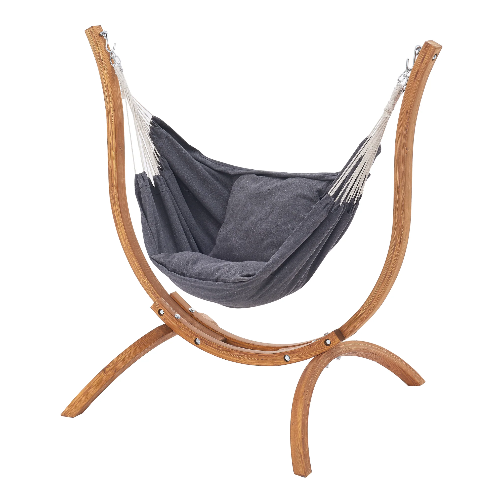 [en.casa] Hangstoel met standaard Grevena 155x106x143 cm