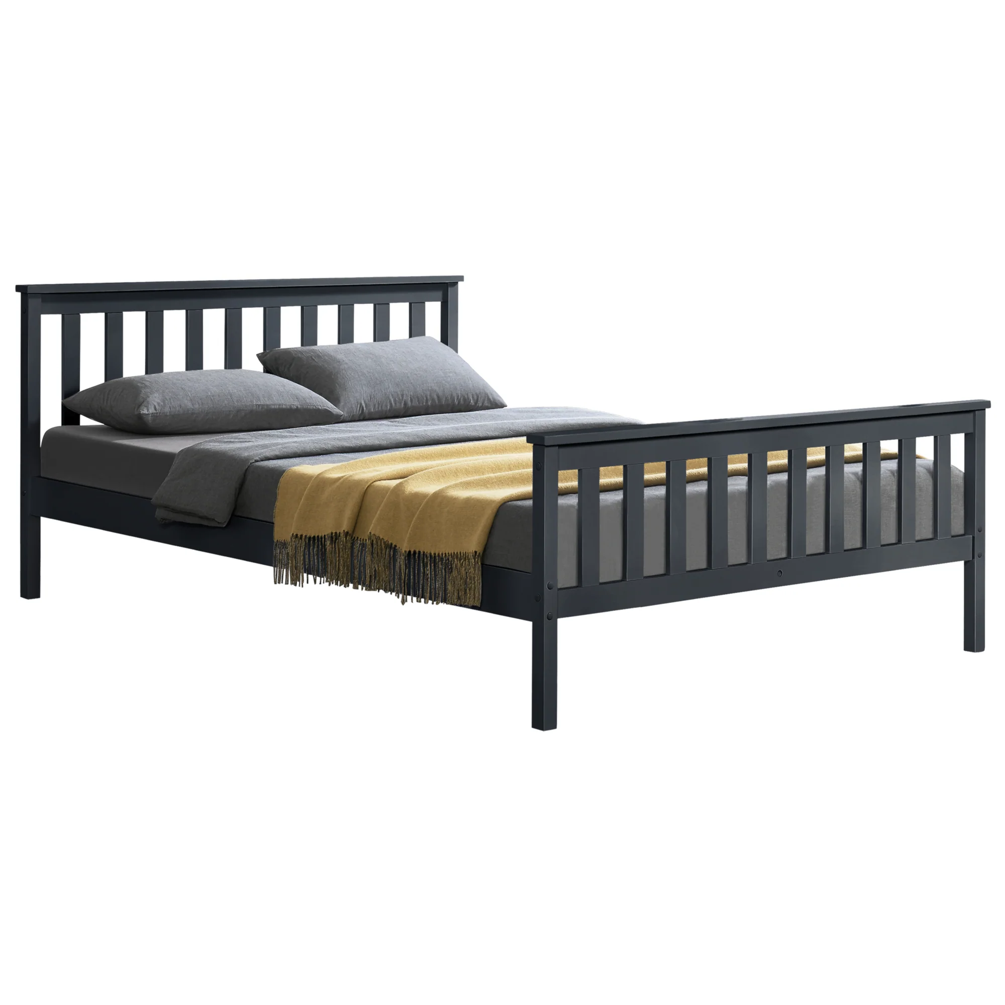 Houten bed Sterk massief grenen bedframe - verschillende maten en kleuren - Image 3
