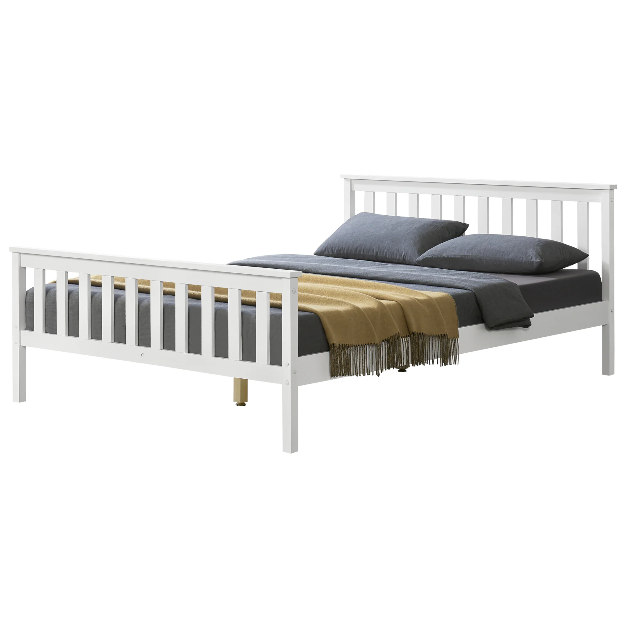 Houten bed Sterk massief grenen bedframe - verschillende maten en kleuren - Image 5