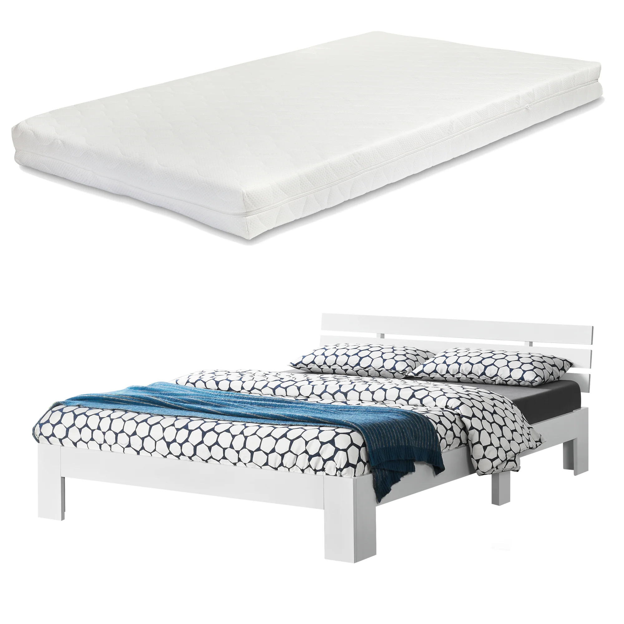 Houten bed Nivala grenen met bedbodem en matras - 18 varianten - Image 10