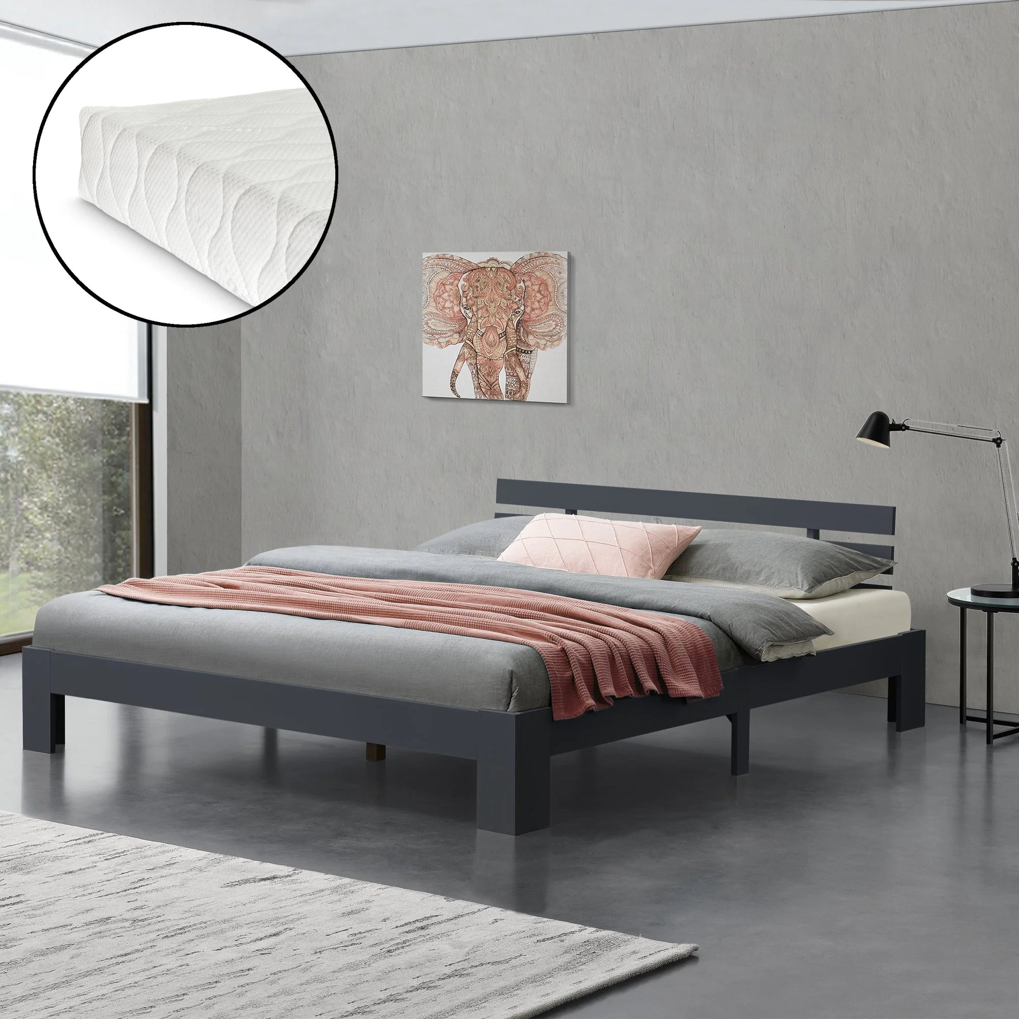 Houten bed Nivala grenen met bedbodem en matras - 18 varianten - Image 20