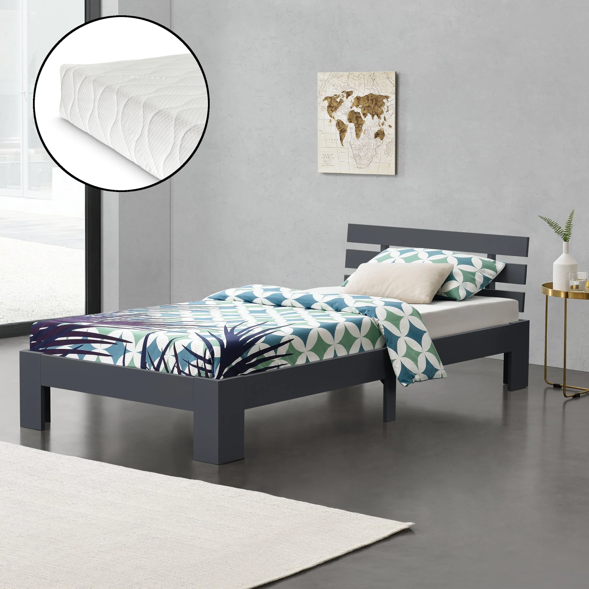 Houten bed Nivala grenen met bedbodem en matras - 18 varianten - Image 24