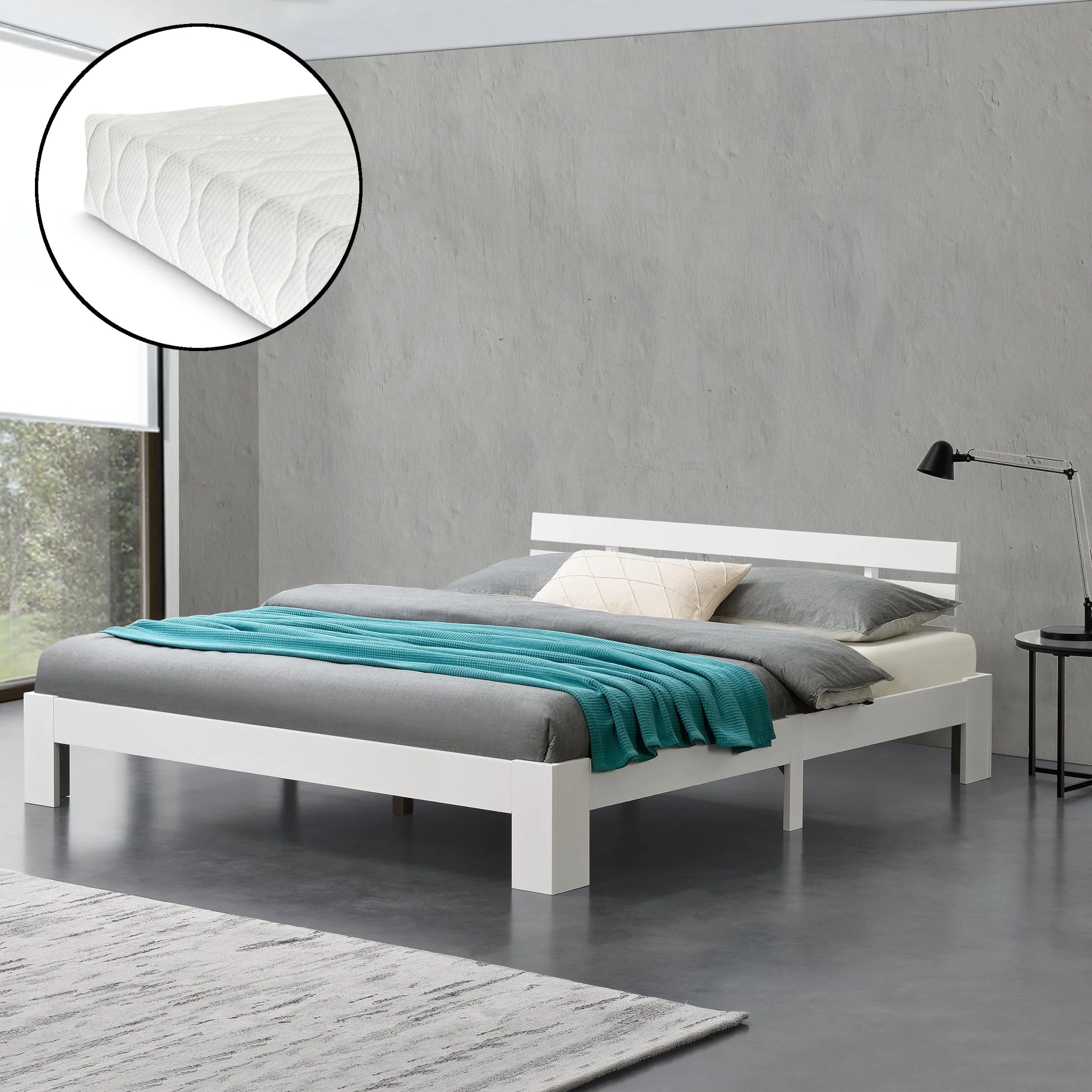 Houten bed Nivala grenen met bedbodem en matras - 18 varianten - Image 26