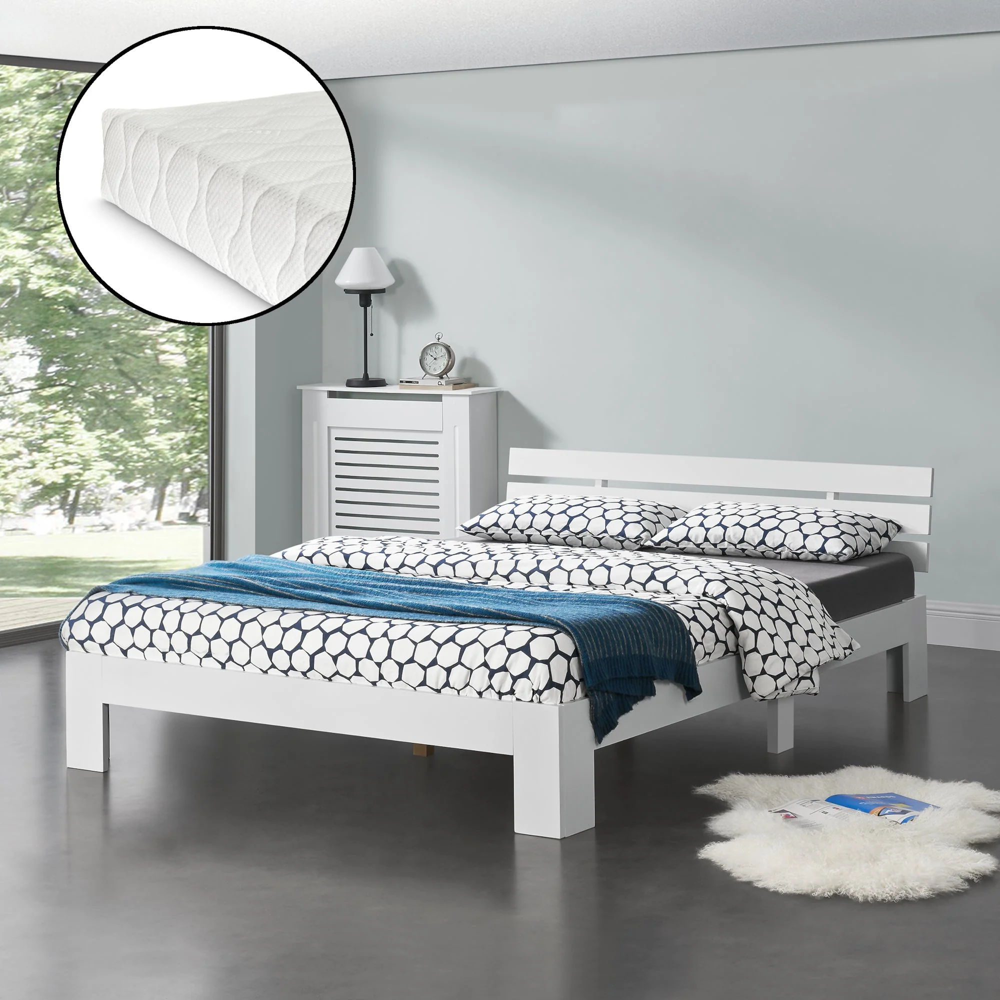 Houten bed Nivala grenen met bedbodem en matras - 18 varianten - Image 28