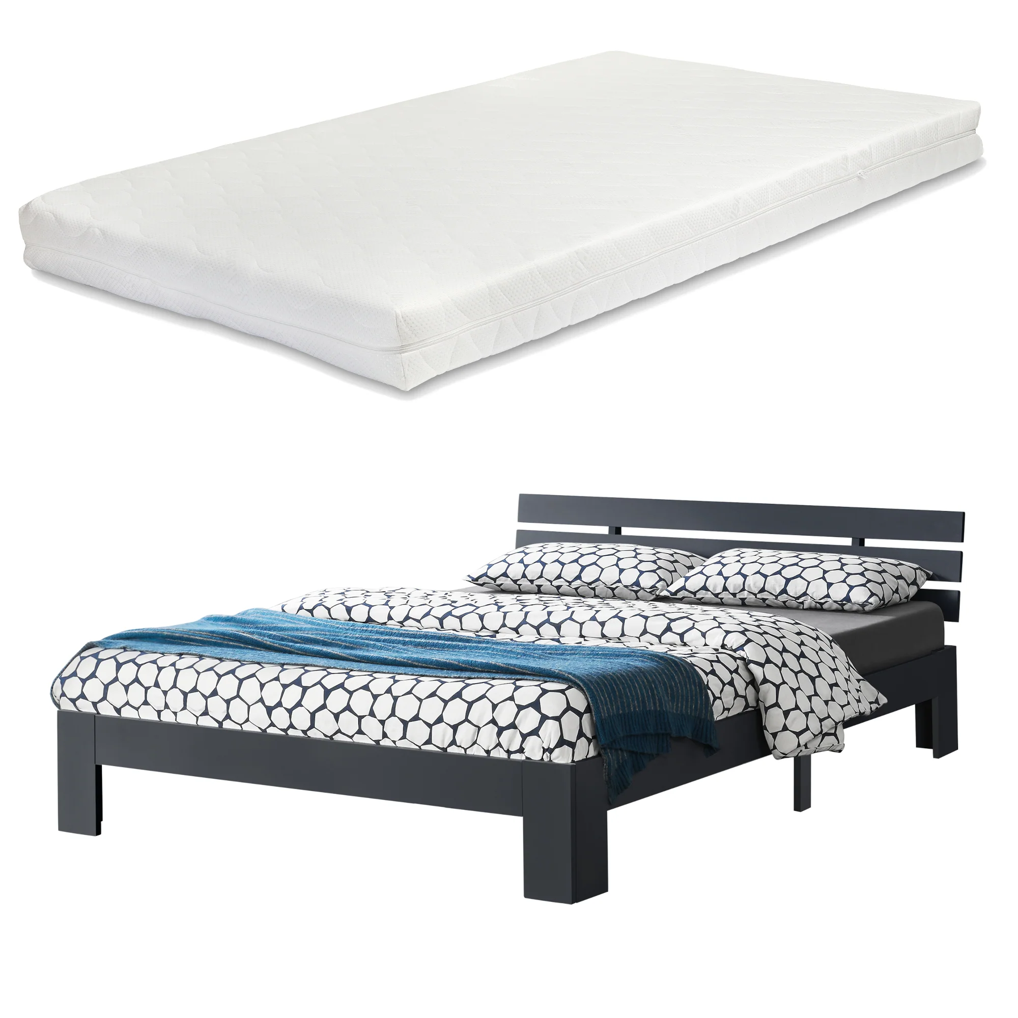 Houten bed Nivala grenen met bedbodem en matras - 18 varianten - Image 3