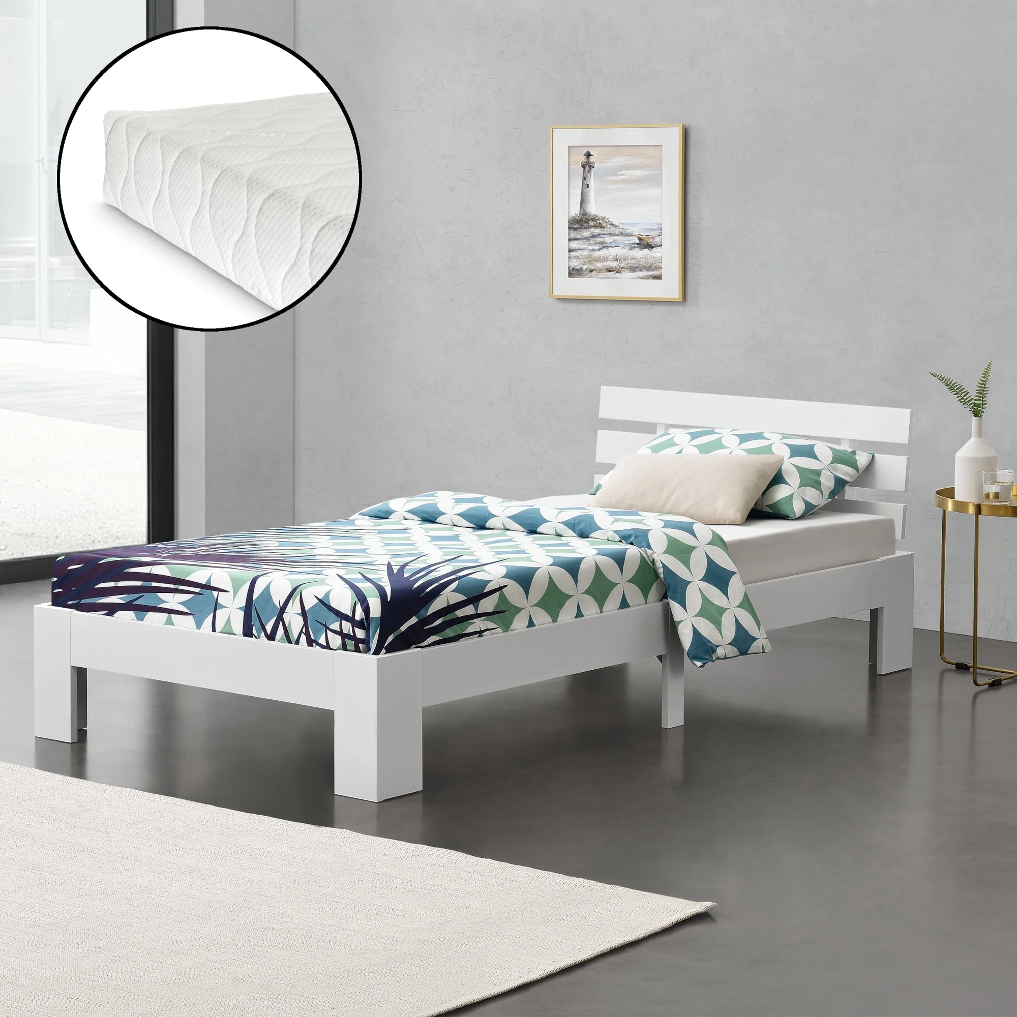 Houten bed Nivala grenen met bedbodem en matras - 18 varianten - Image 31
