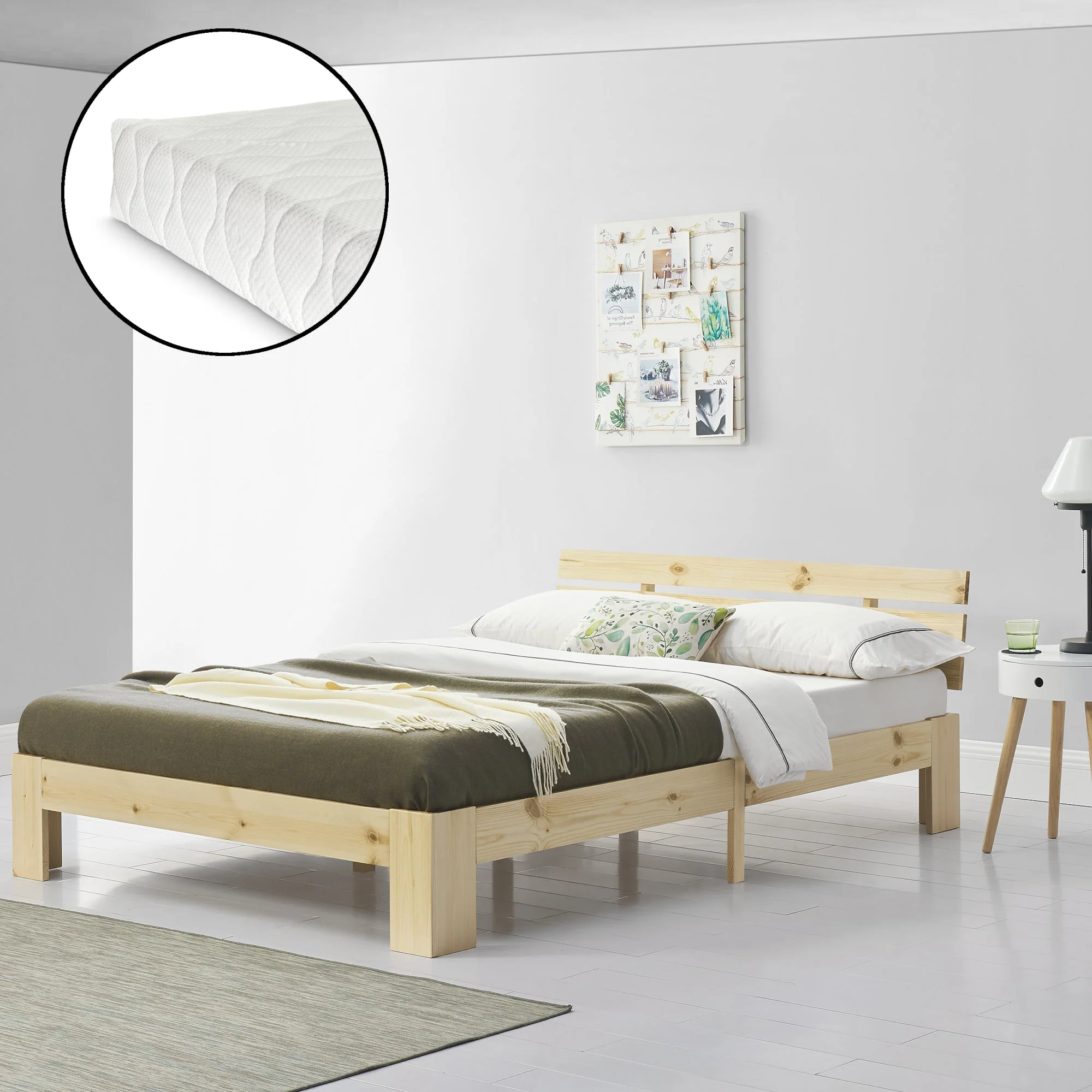 Houten bed Nivala grenen met bedbodem en matras - 18 varianten - Image 34