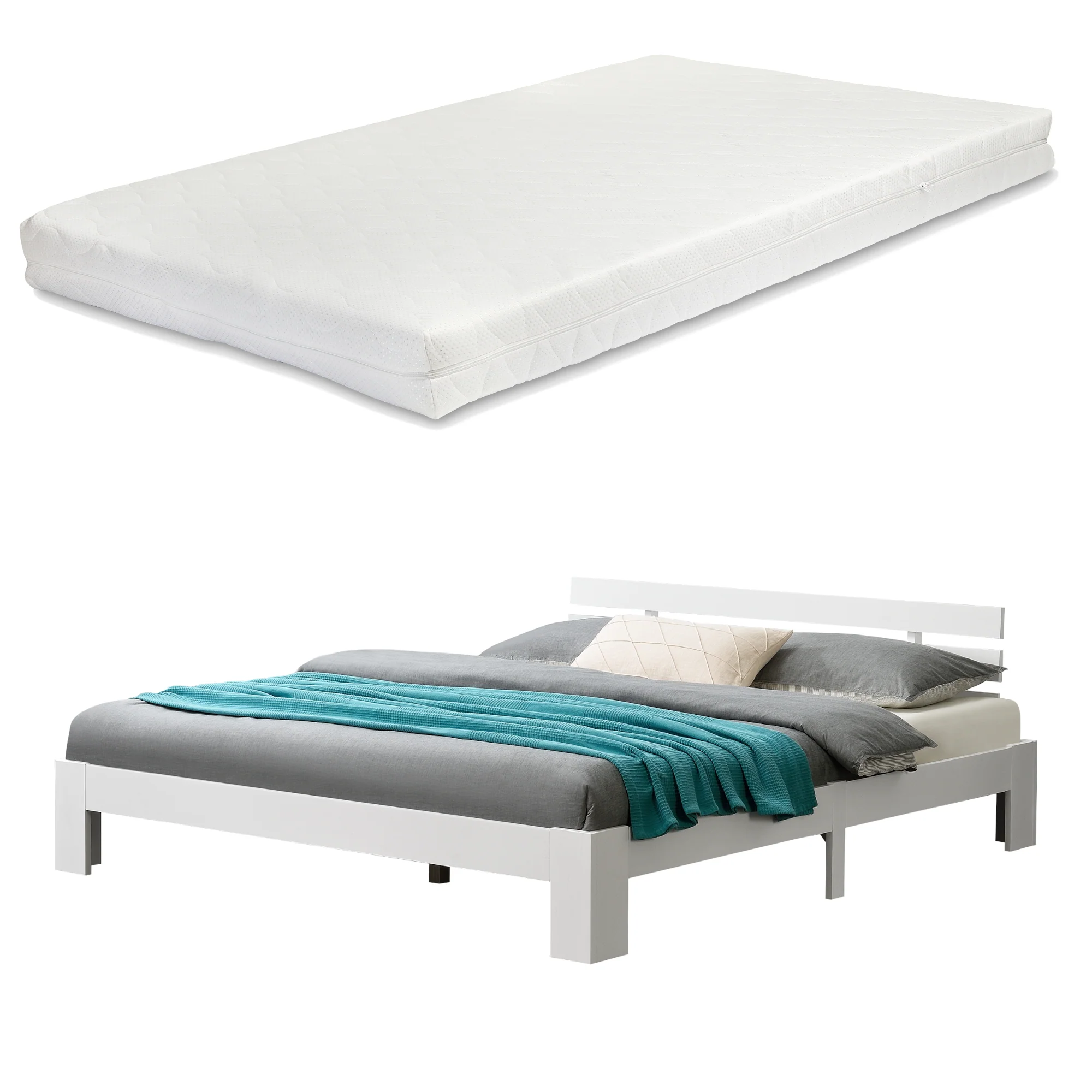 Houten bed Nivala grenen met bedbodem en matras - 18 varianten - Image 8