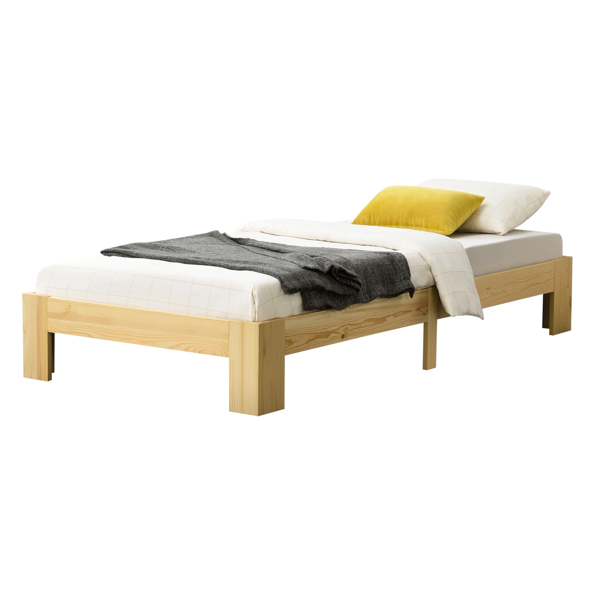 Houten bed Raisio grenen bedframe met bedbodem - 18 varianten - Image 2