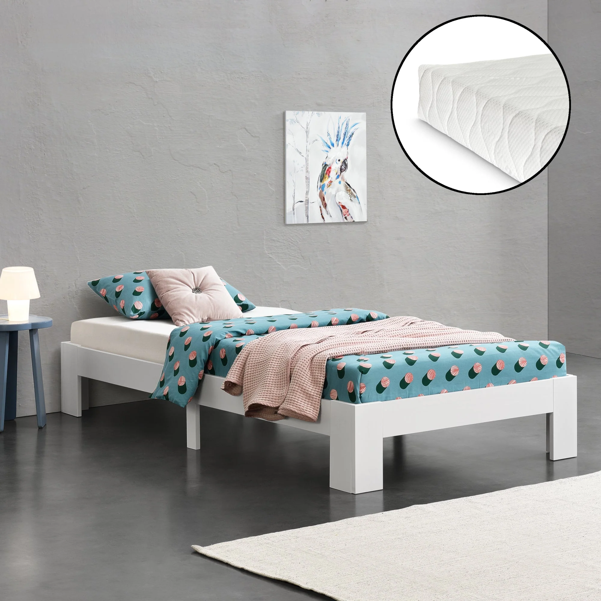 Houten bed Raisio grenen met bedbodem en matras - 18 varianten - Image 30