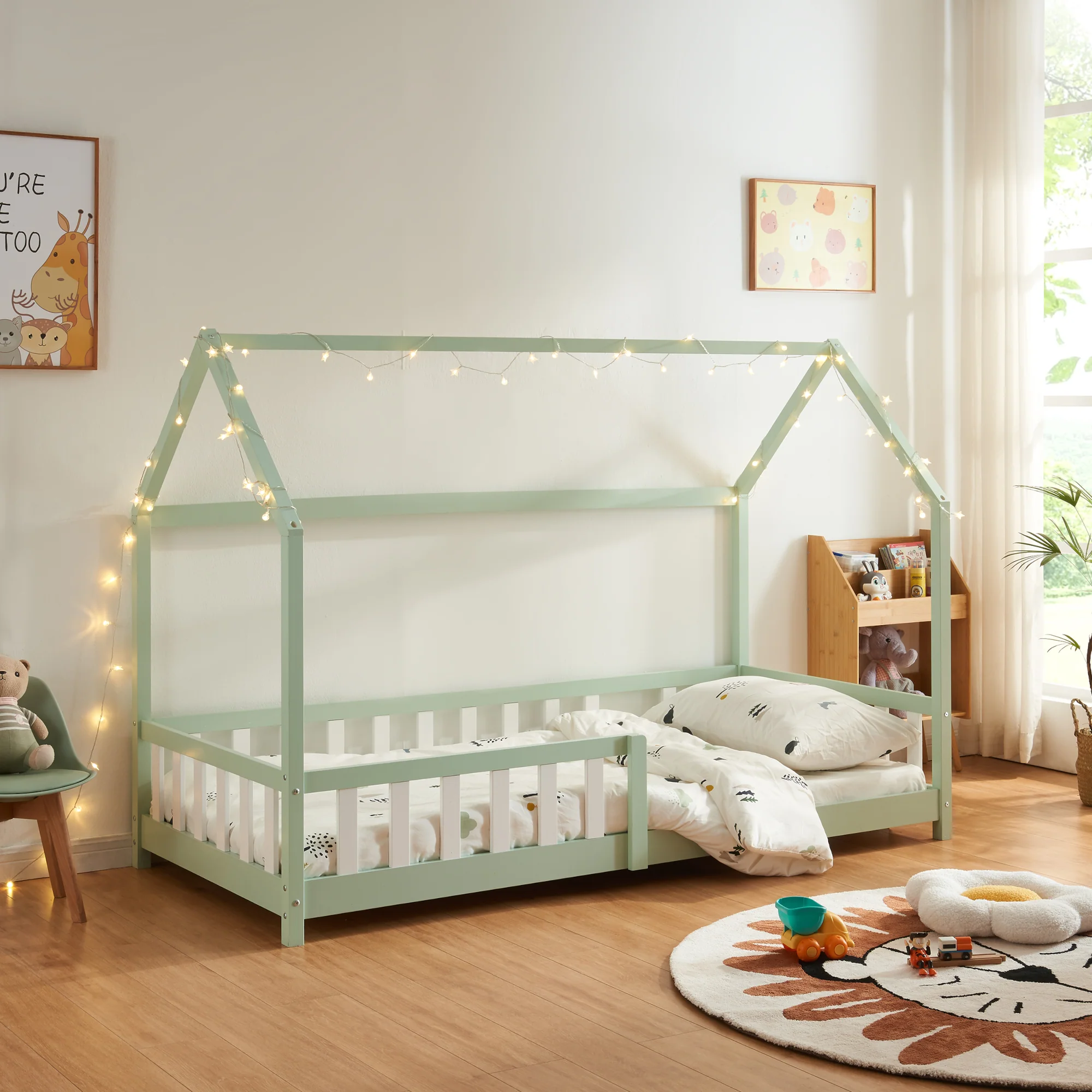 Kinderbed Hesel huisbed met uitvalbeveiliging [en.casa] - Image 11