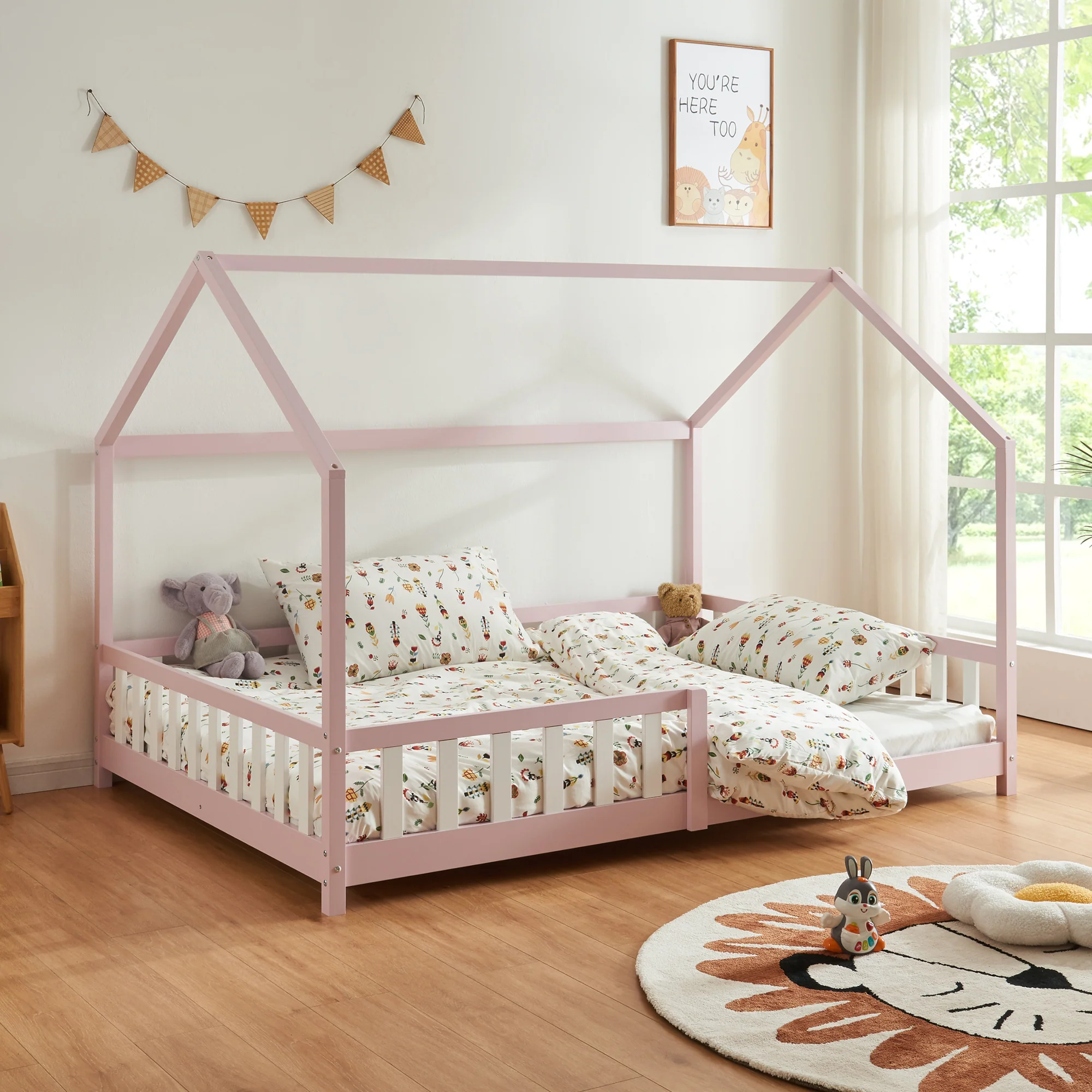 Kinderbed Hesel huisbed met uitvalbeveiliging [en.casa] - Image 4