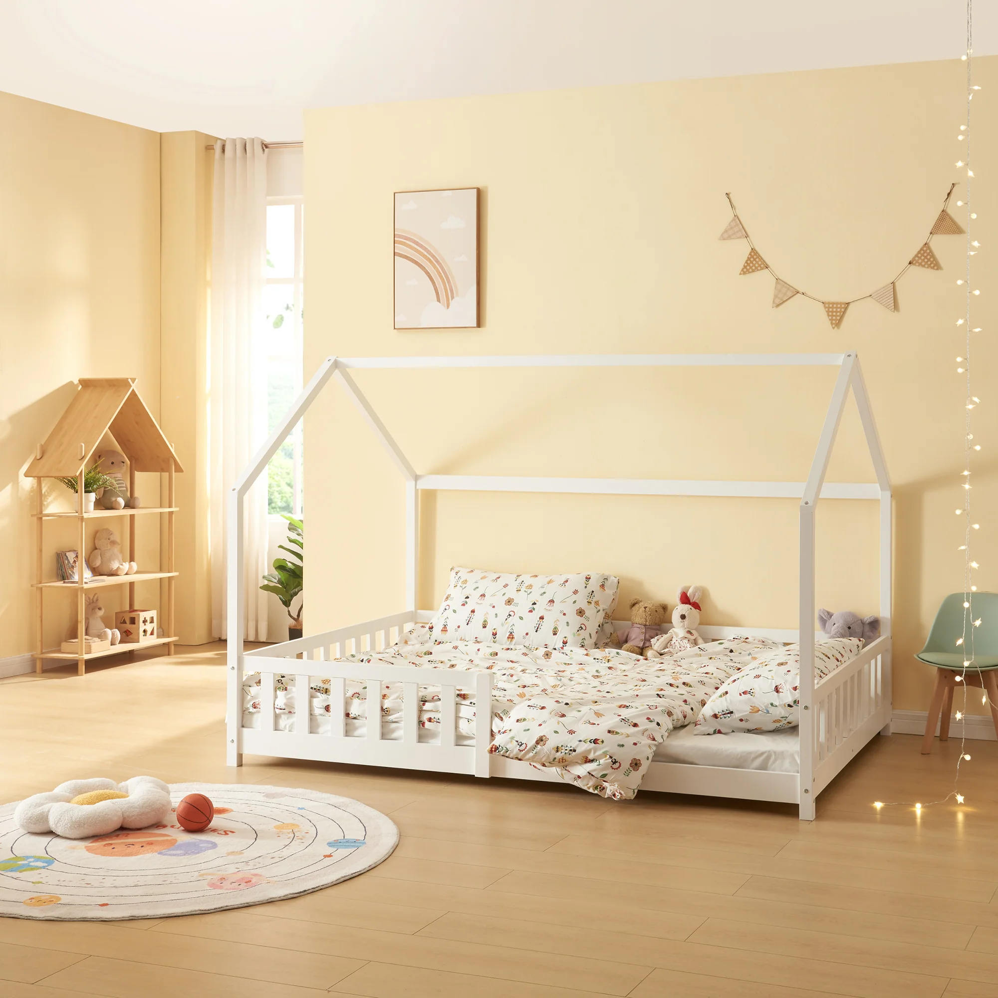 Kinderbed Hesel huisbed met uitvalbeveiliging [en.casa] - Image 5