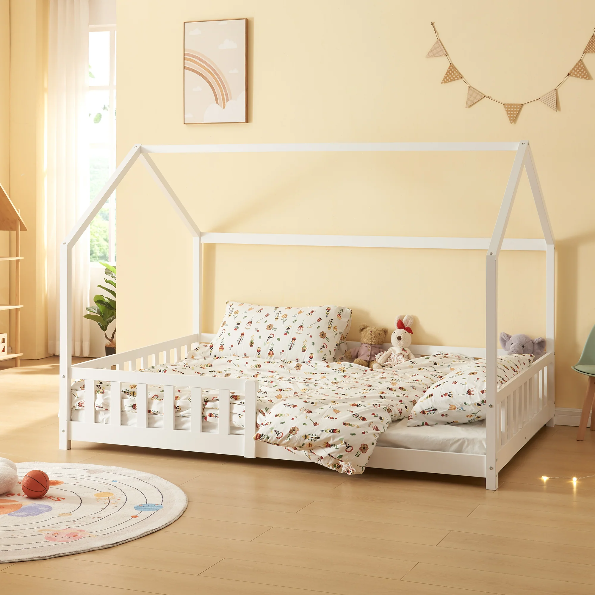 Kinderbed Hesel huisbed met uitvalbeveiliging [en.casa] - Image 8