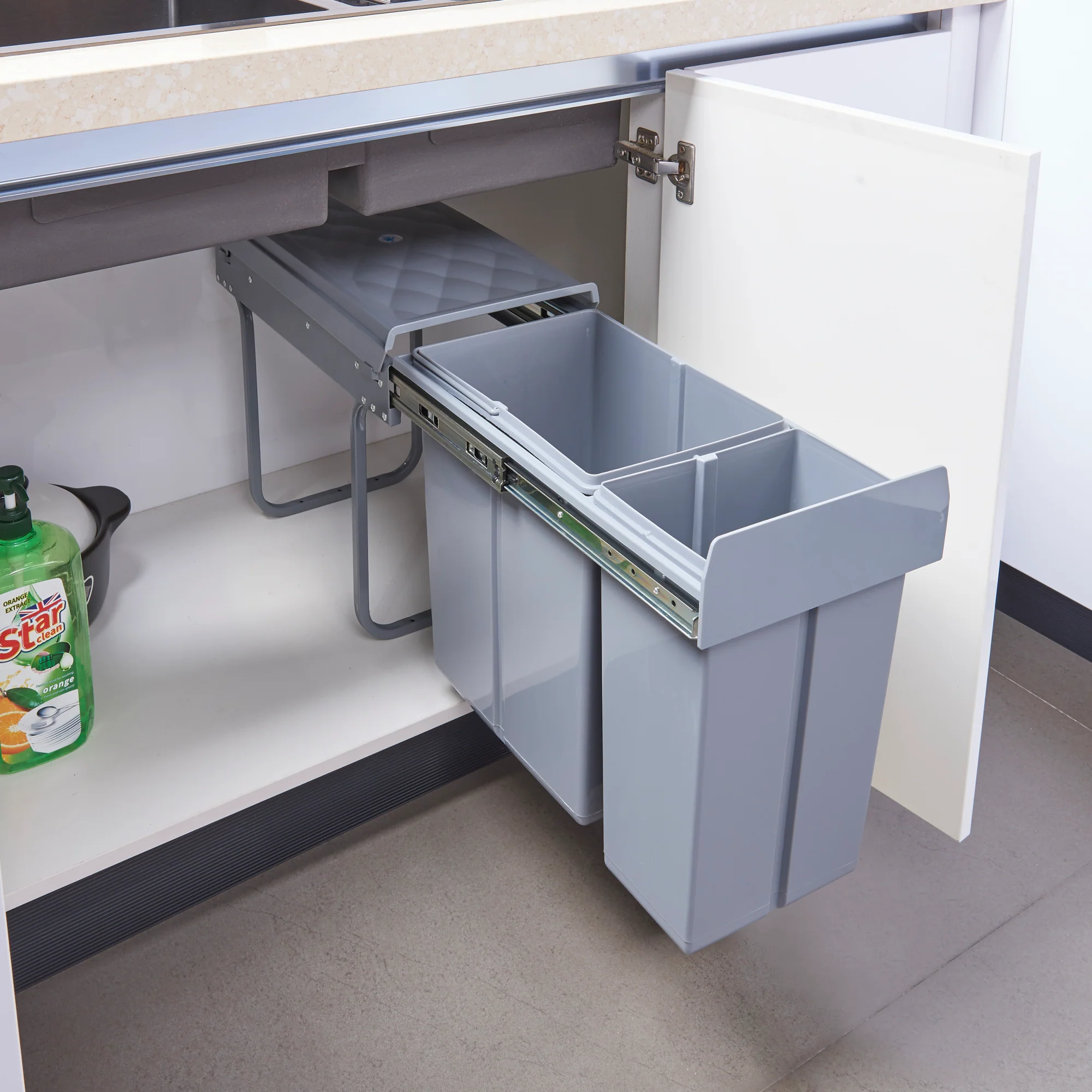 Inbouw prullenbak Froland grijs [en.casa] - Image 3