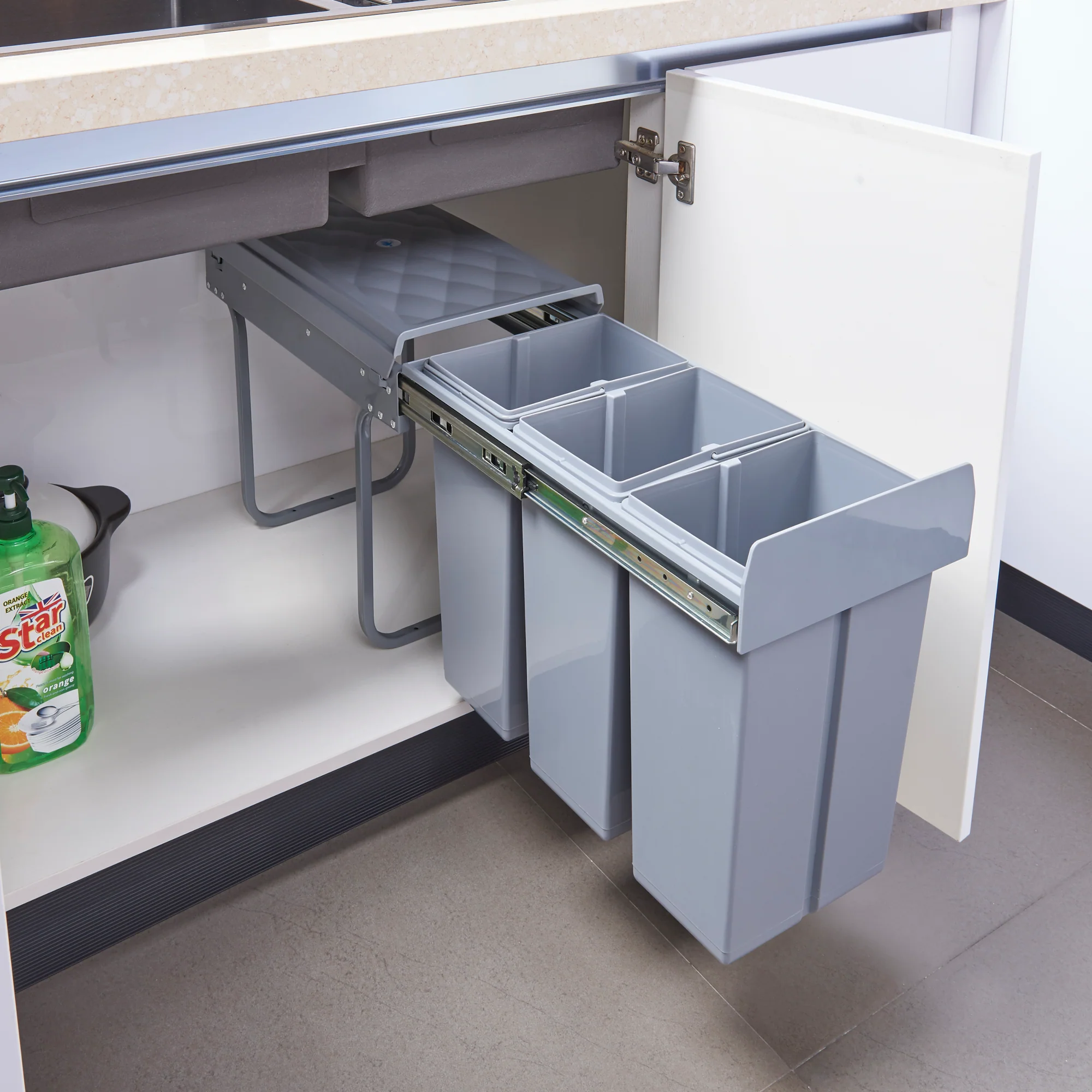 Inbouw prullenbak Froland grijs [en.casa] - Image 4