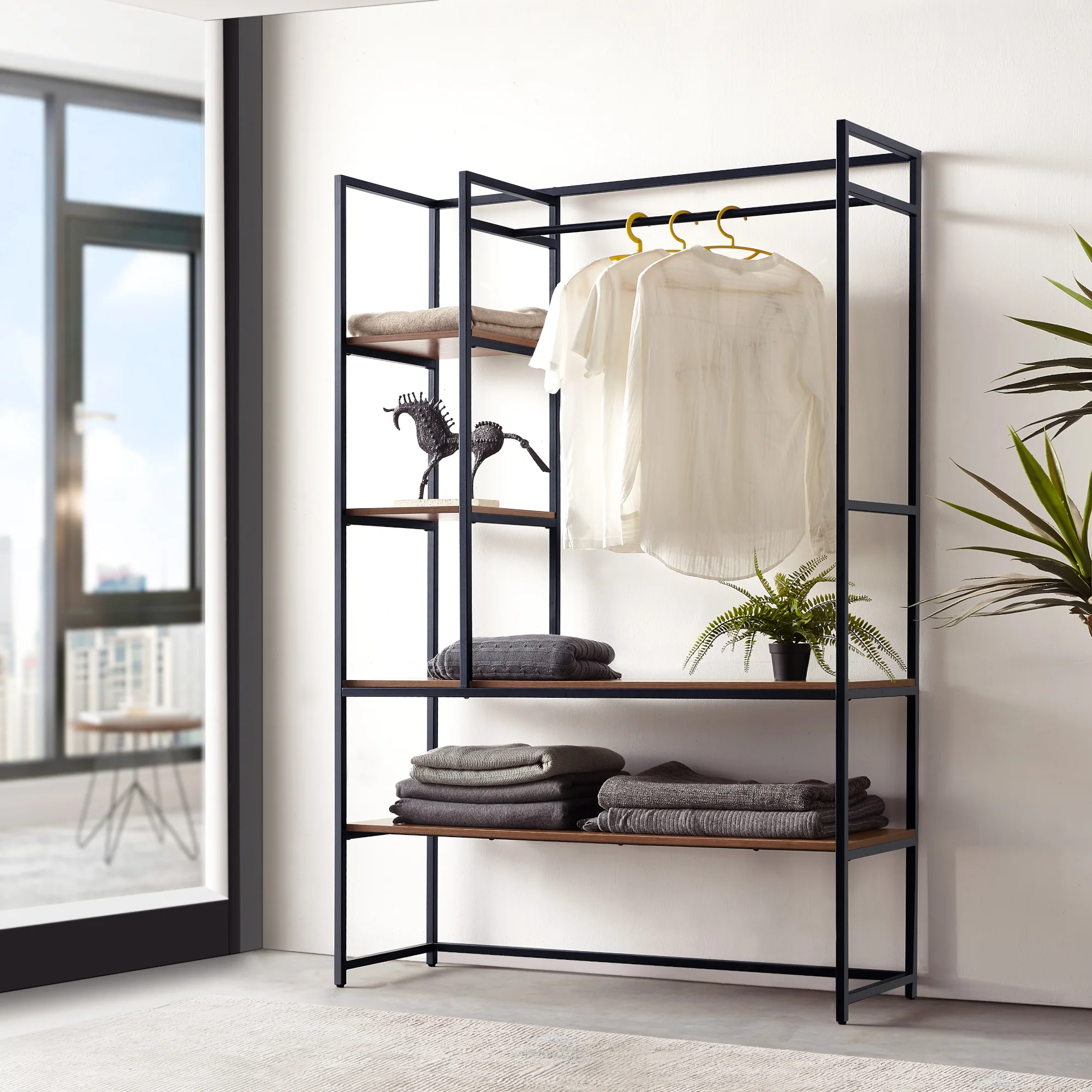 Kledingrek Horgau 180x120x40 cm [en.casa] - Image 2
