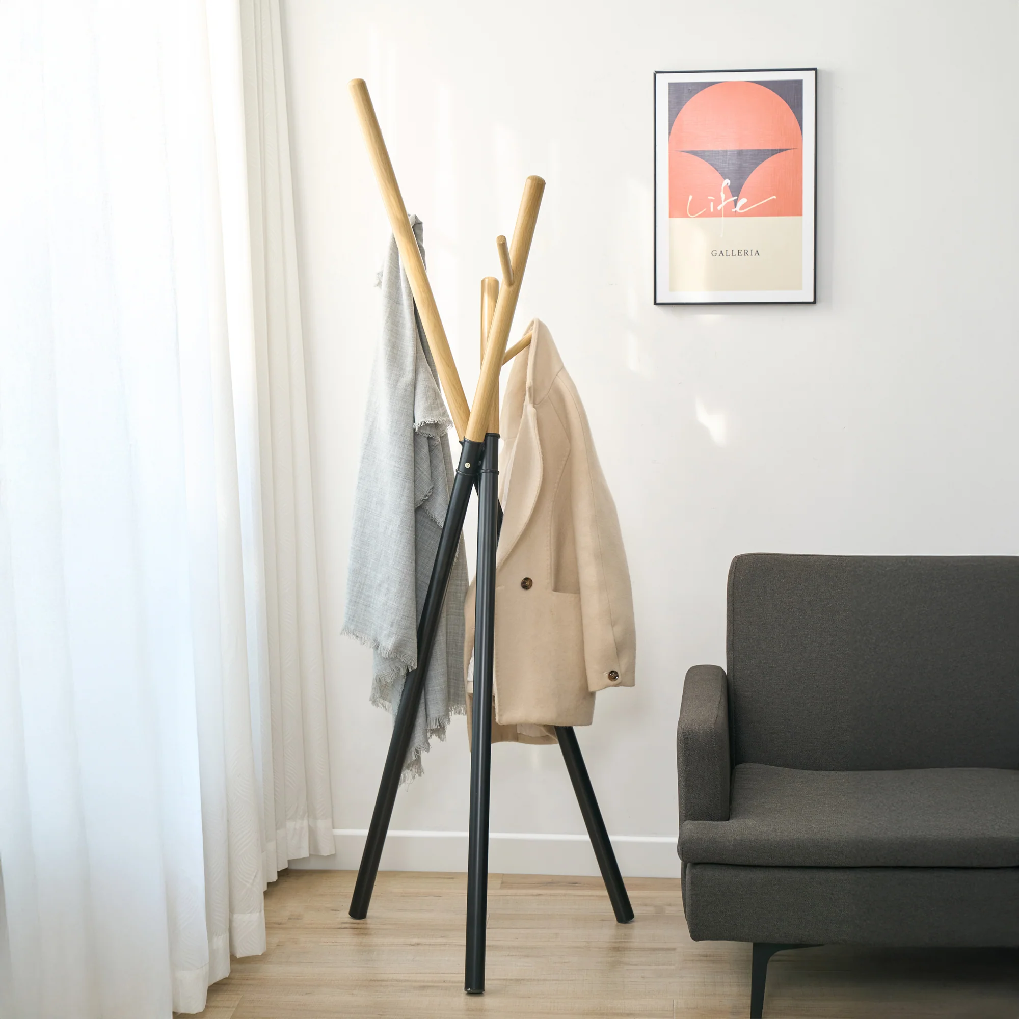 Kapstok Laerdal kledingrek 172x49x49 cm [en.casa] - Image 2
