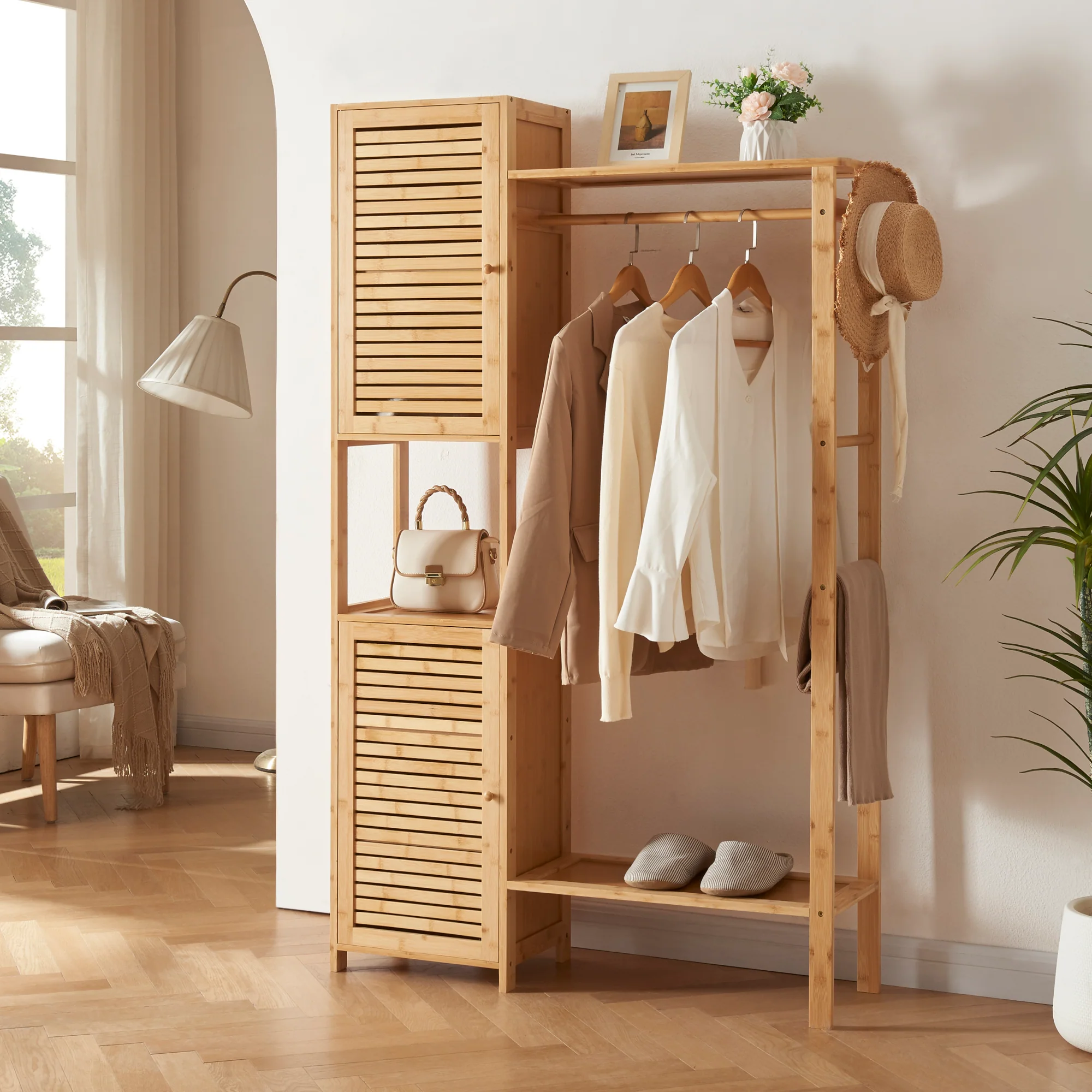 [en.casa] Halmeubel Oldsum 164x99x29 cm bamboe