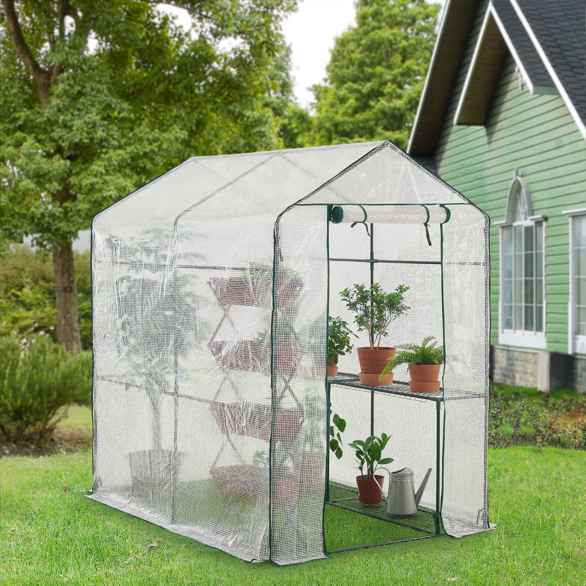 [en.casa] Tuinkas Oosterhout met 4 planken 120x186x190 cm - Image 2