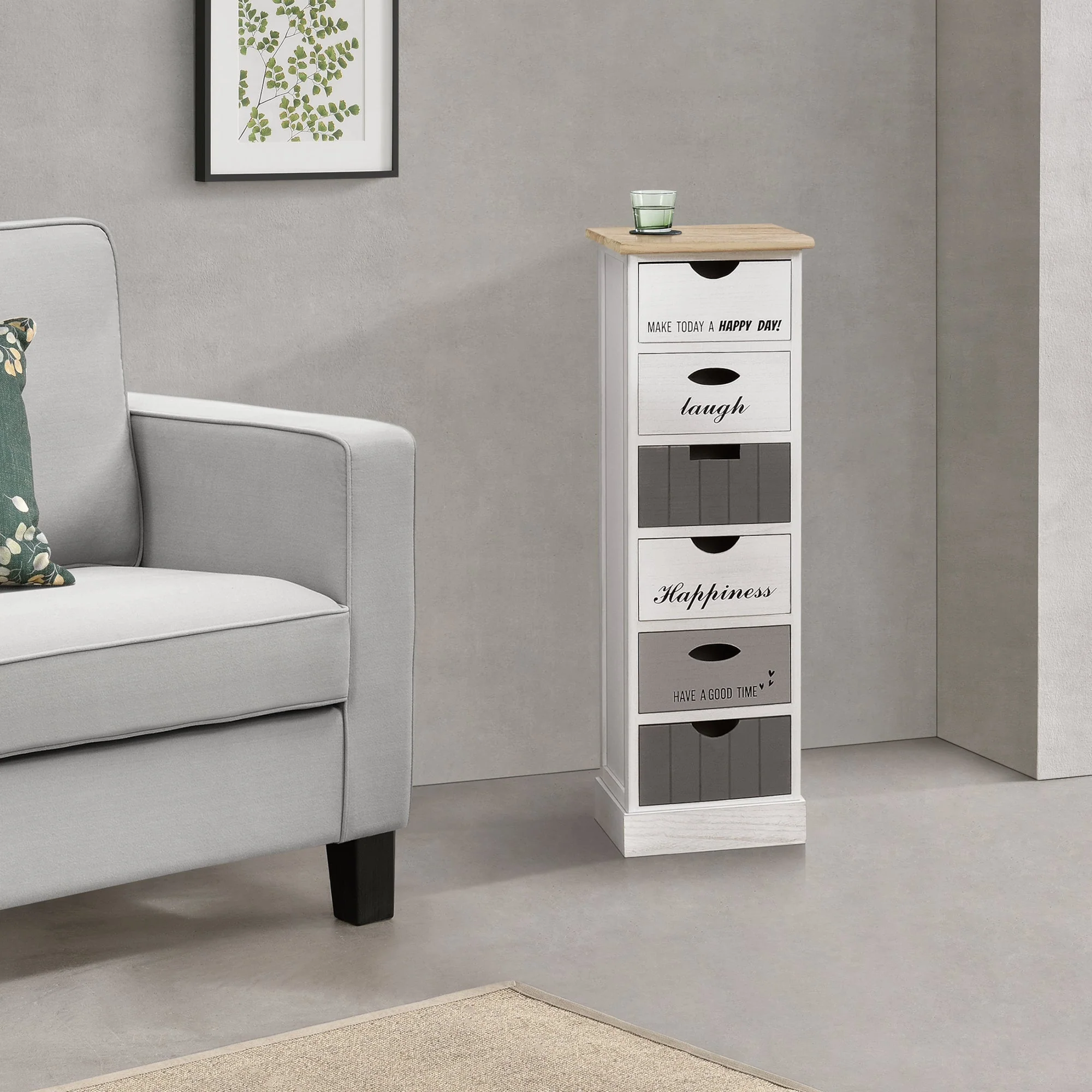 Ladekast Salo met 6 lades 91x29x27 cm - 3 varianten - Image 5