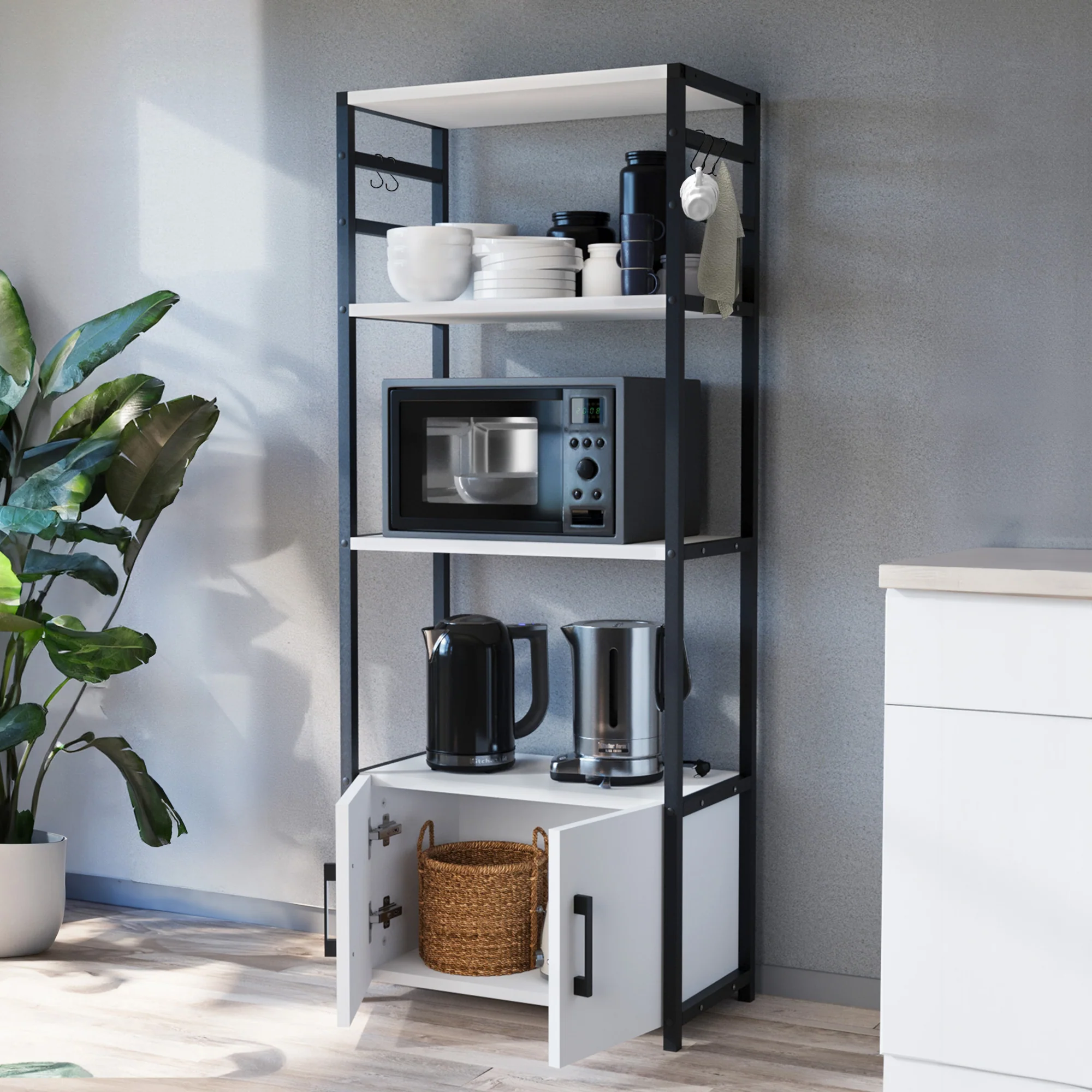 Keukenkast Arhuni 139x56x30 cm [en.casa]