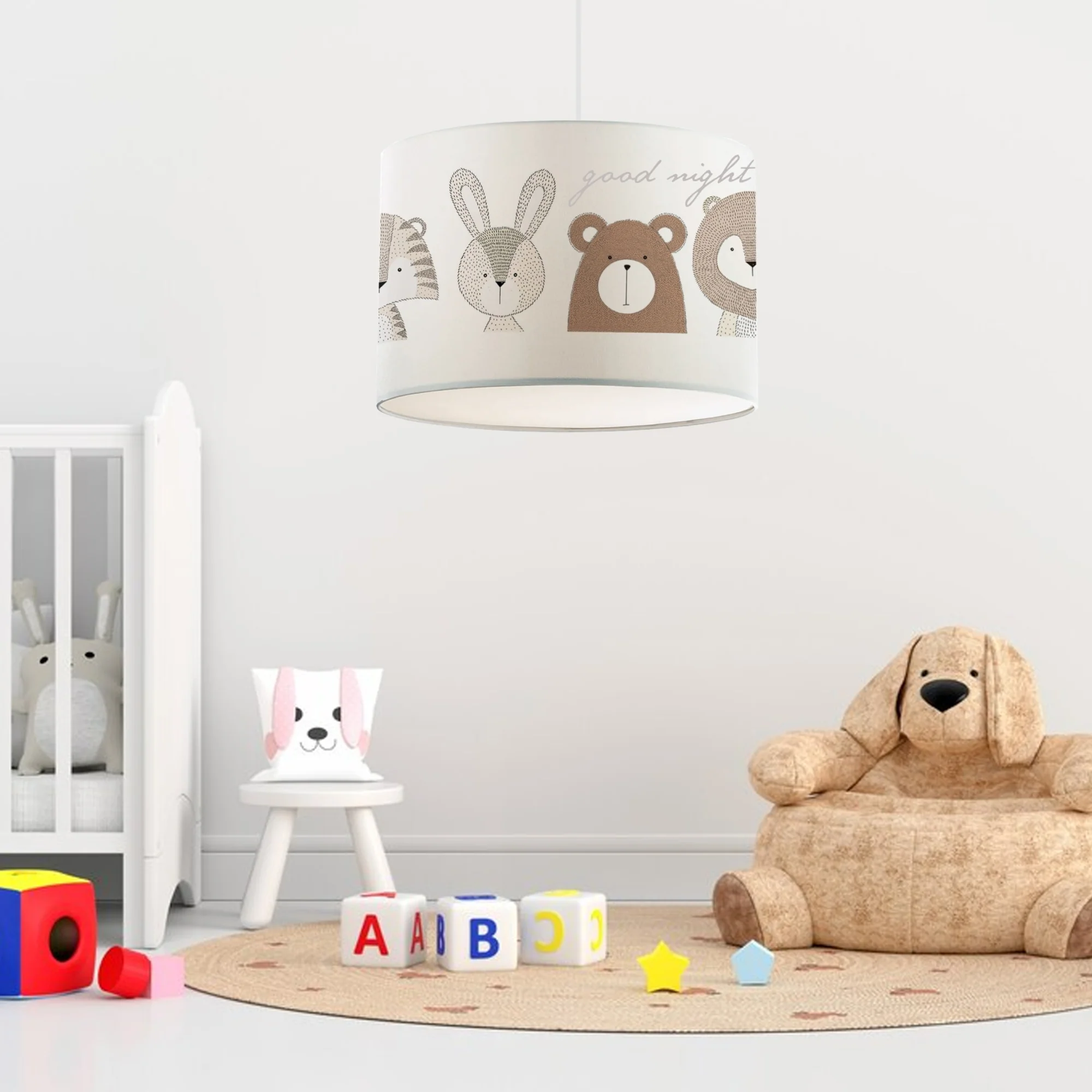 Kinder hanglamp Rugby E27 fitting pvc textiel hoogte 70 cm lux.pro - Image 10