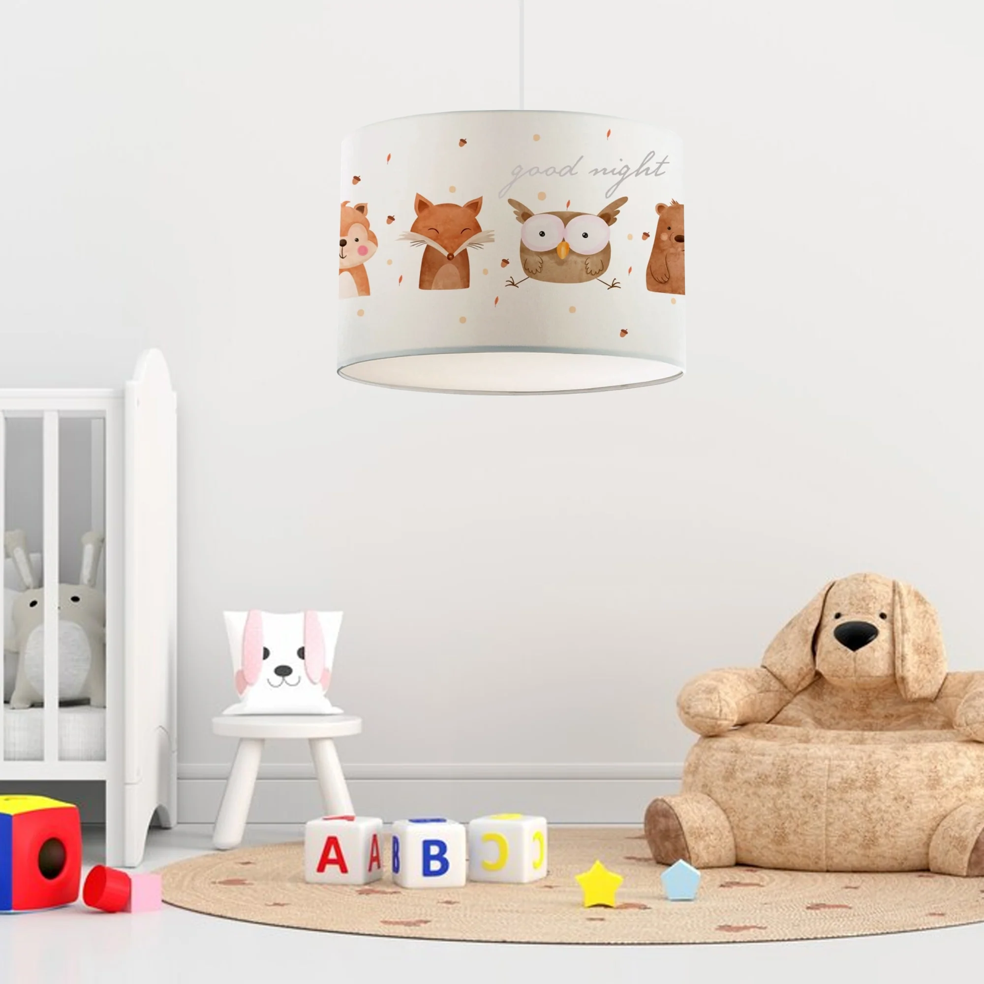 Kinder hanglamp Rugby E27 fitting pvc textiel hoogte 70 cm lux.pro - Image 11