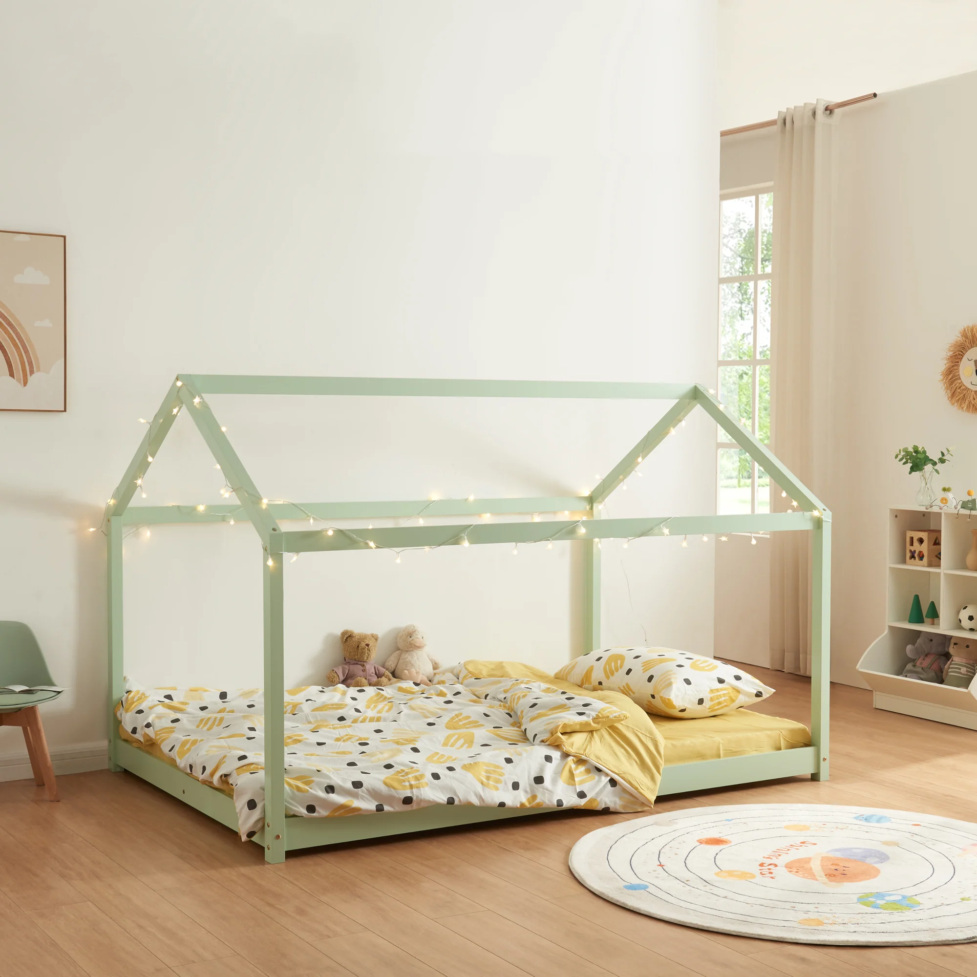 [en.casa] Kinderbed Cerro huisbed met bedbodem - 8 varianten