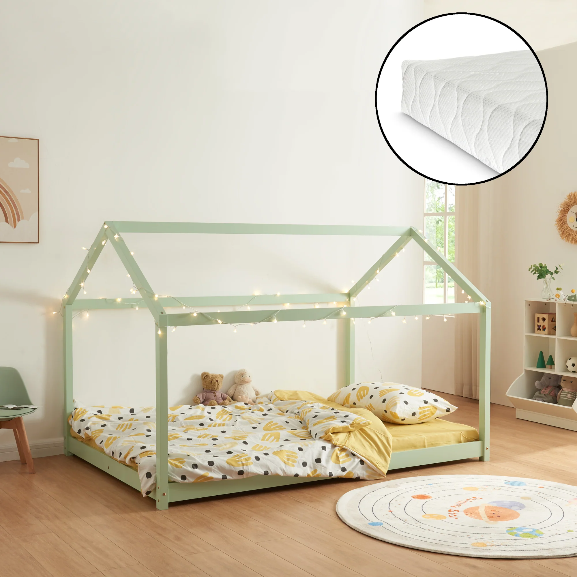 [en.casa] [neu.haus] Kinderbed Cerro huisbed met matras en bedbodem - 8 varianten - Image 2
