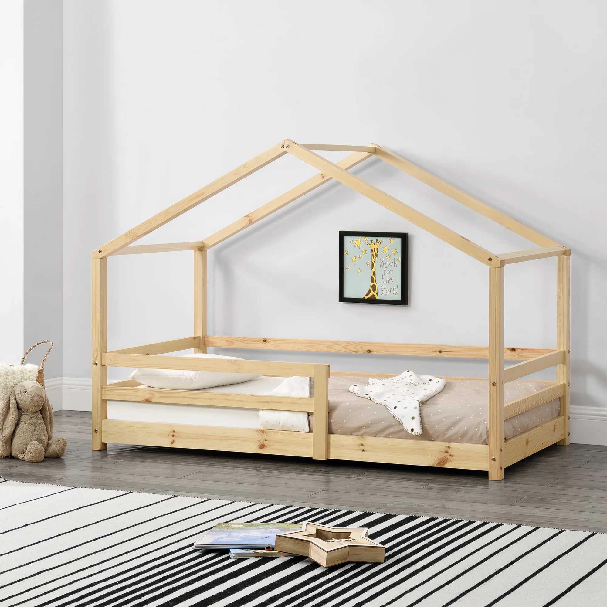 [en.casa] Kinderbed Knätten huisbed met uitvalbeveiliging - 9 varianten - Image 2
