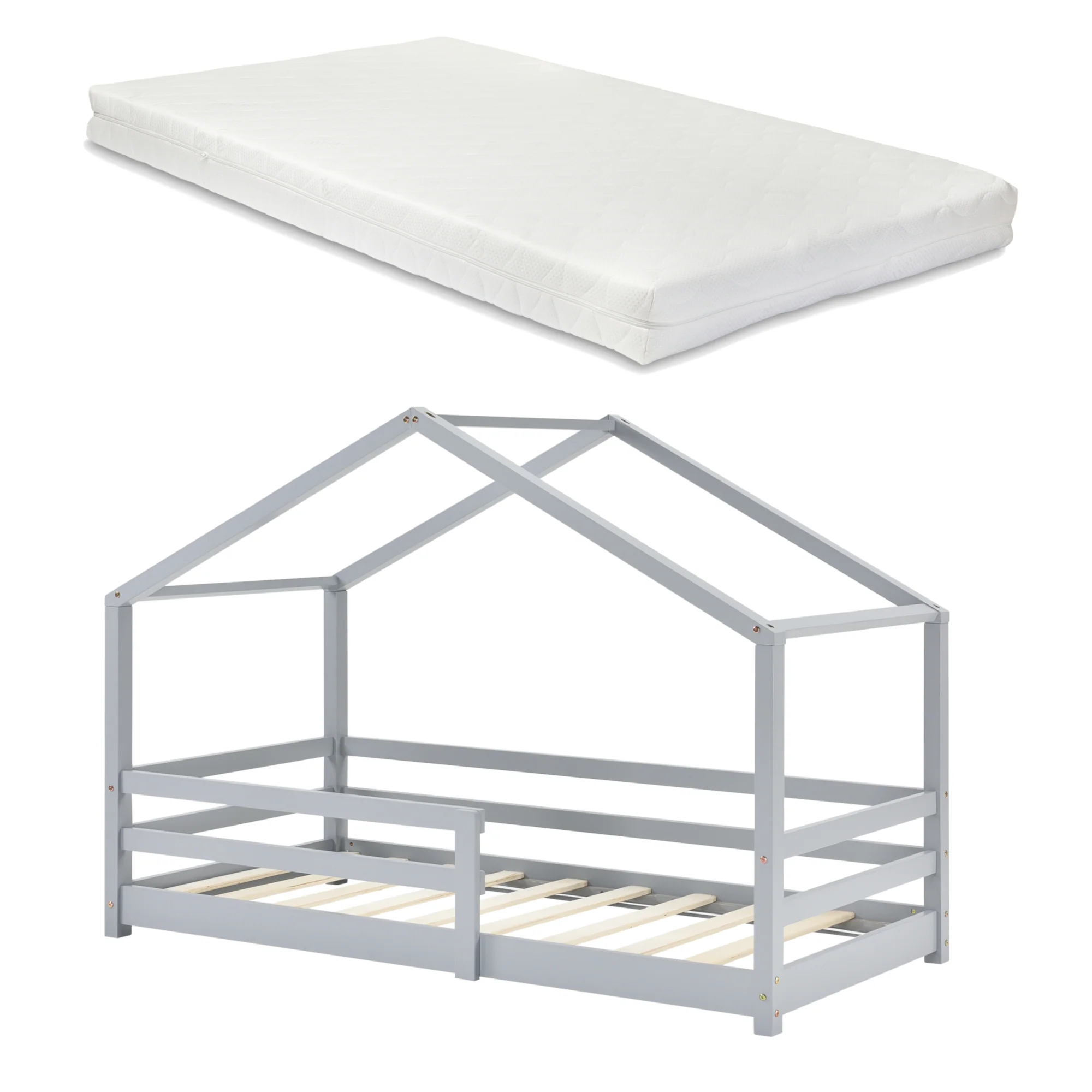 Kinderbed Knätten grenen huisbed incl. matras, bedodem en uitvalbeveiliging - verschillende kleuren en maten - Image 3