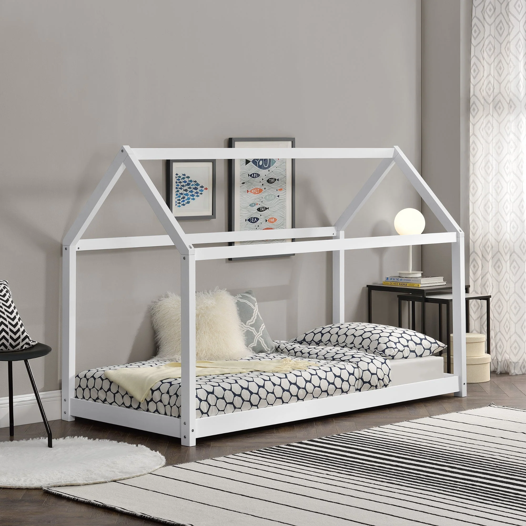 Kinderbed Netstal houten bed huisbed - verschillende kleuren en maten - Image 7