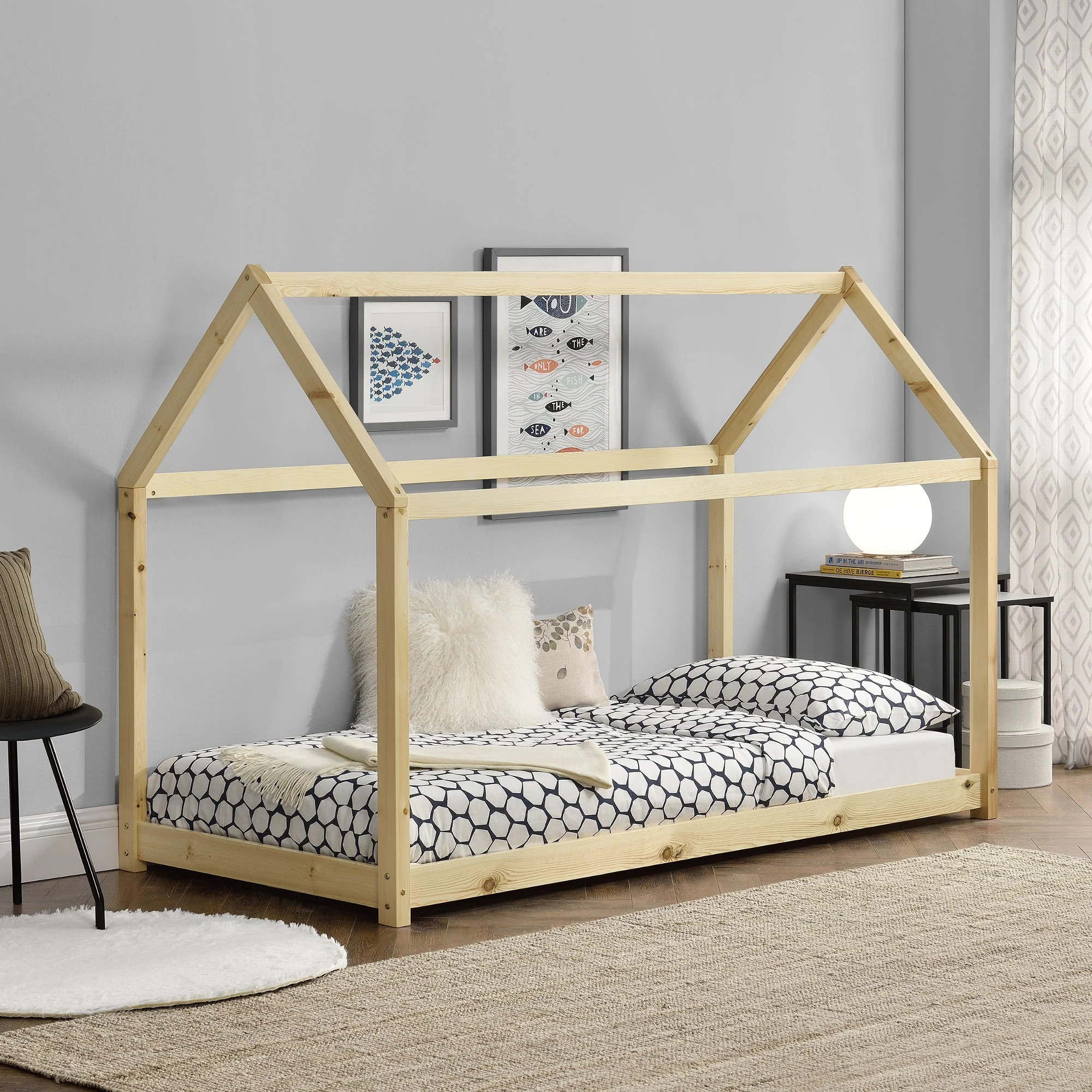 Kinderbed Netstal houten bed huisbed - verschillende kleuren en maten - Image 9