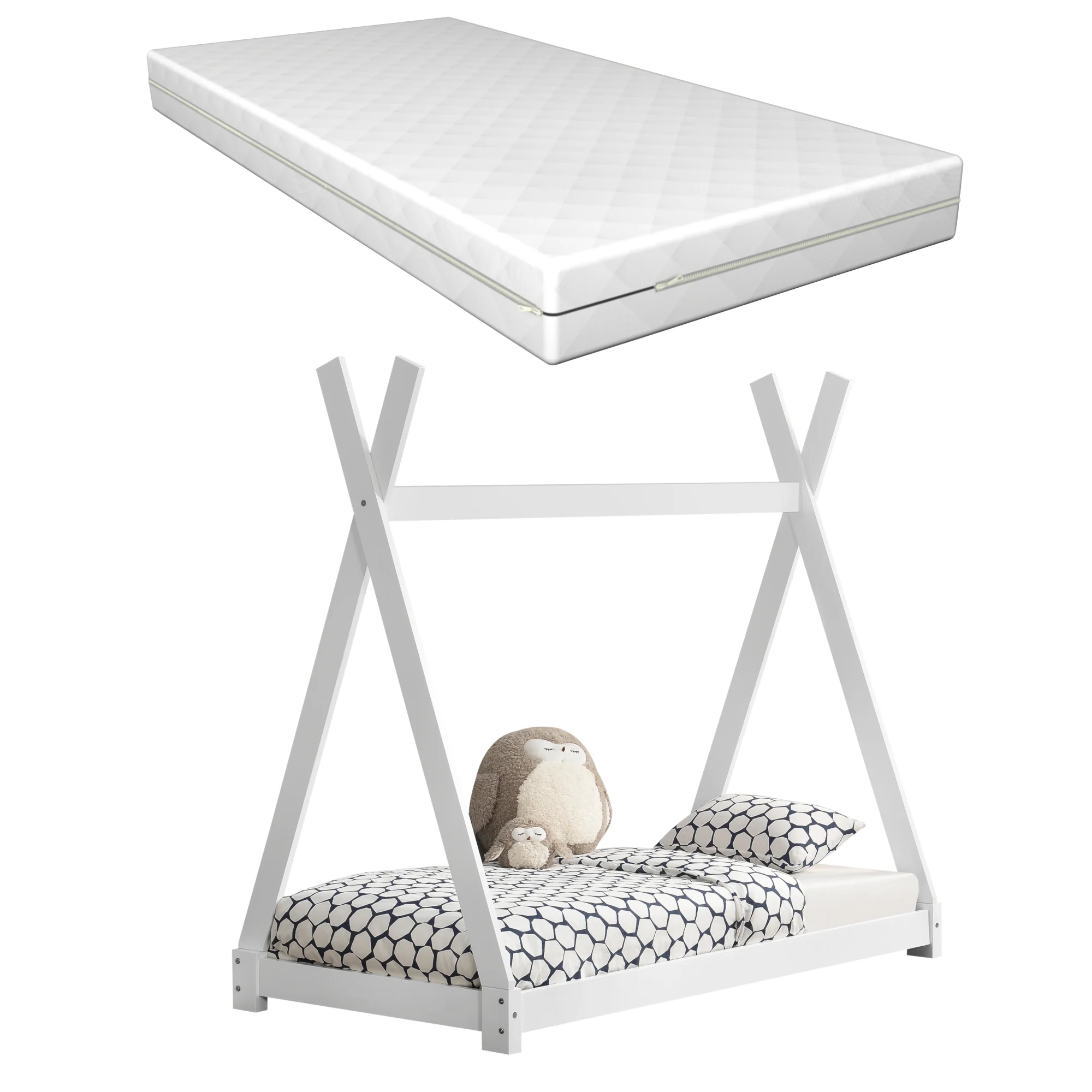 Juniorbed Tipi eenpersoonsbed incl. matras - verschillende maten en kleuren - Image 2