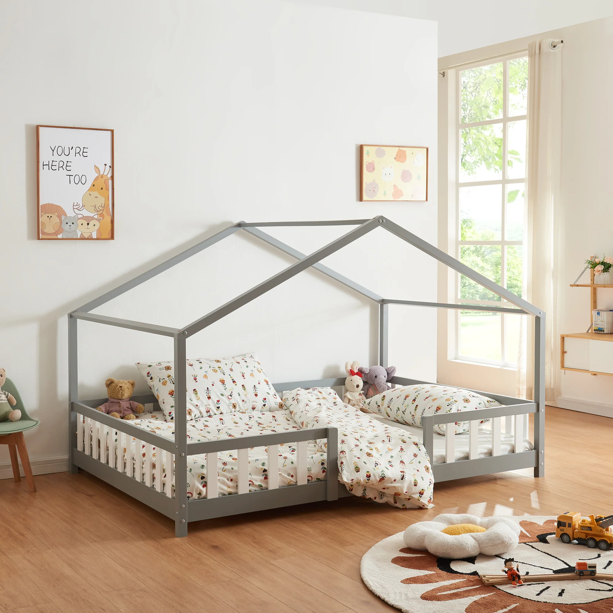 Kinderbed Treviolo met uitvalbeveiliging en bedbodem [en.casa] - Image 2