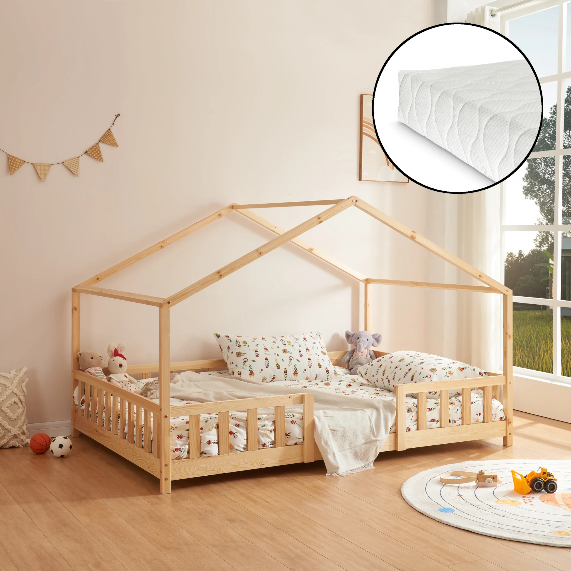 Kinderbed Treviolo met uitvalbeveiliging en matras [en.casa] - Image 15